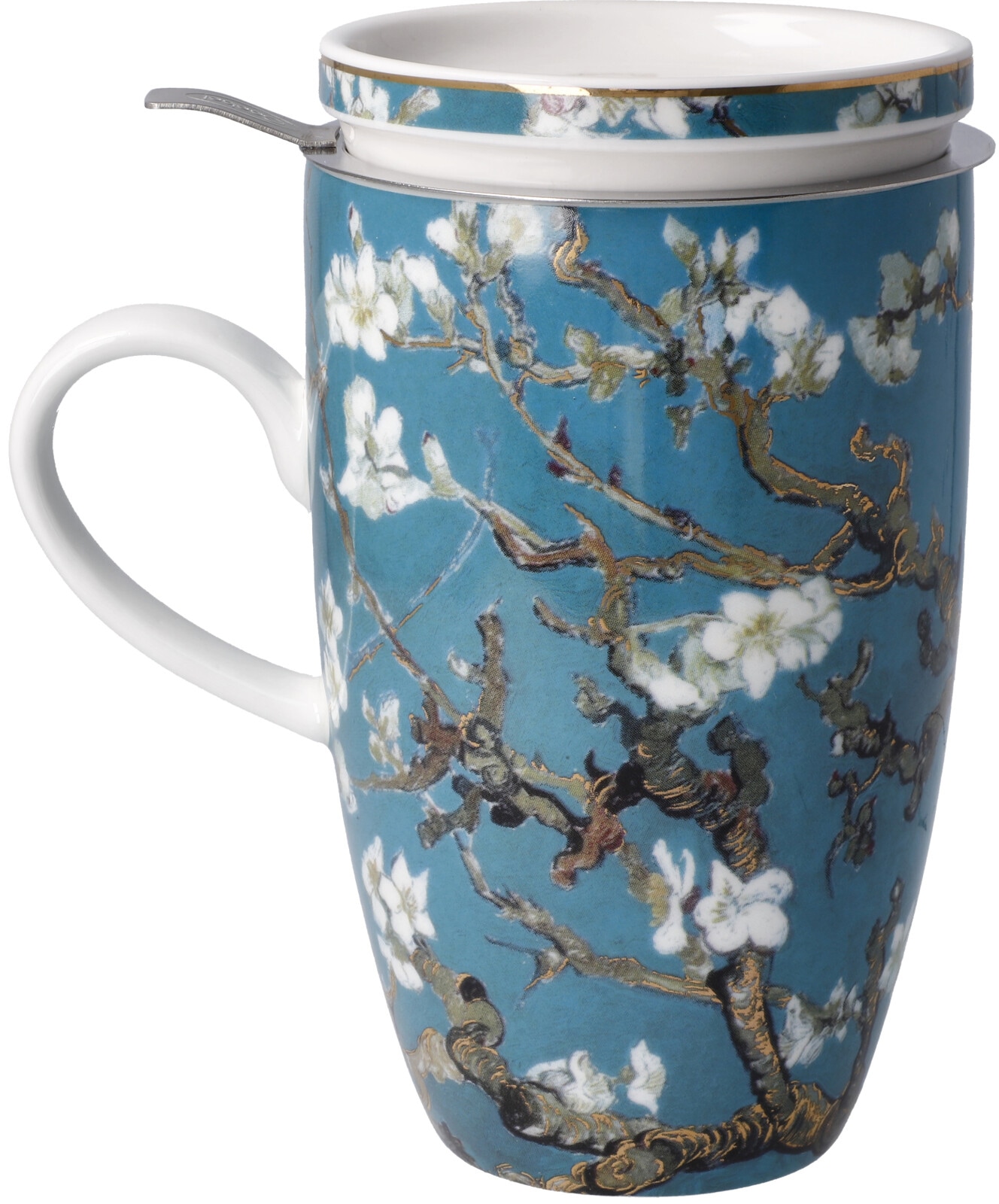Goebel Tasse »Van Gogh«, Artis Orbis, Teetasse m. Deckel/Sieb, Vincent v.Gogh - Mandelbaum Blau