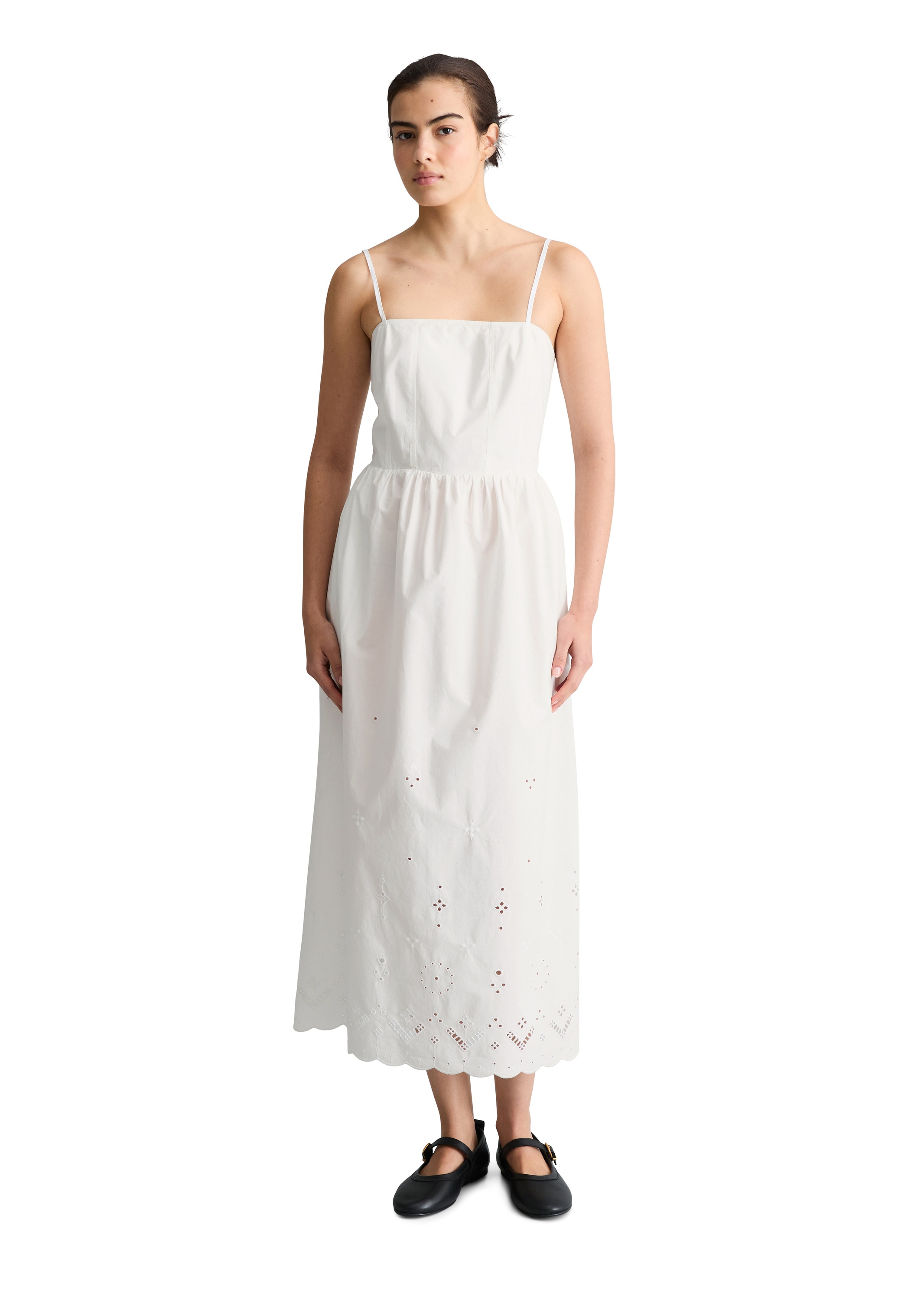 Marc O'Polo DENIM Midikleid »mit Broderie Anglaise«