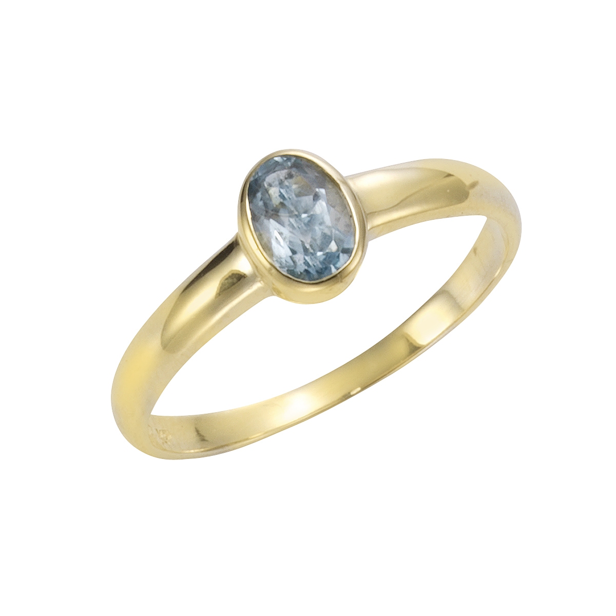 Fingerring »585/- Gelbgold Blautopas«