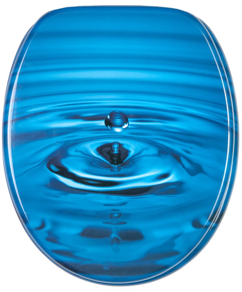 Sanilo Badaccessoire-Set »Wassertropfen« bestehend aus WC-Sitz, Badteppich, Stöpsel, Seifenspender, WC-Bürste