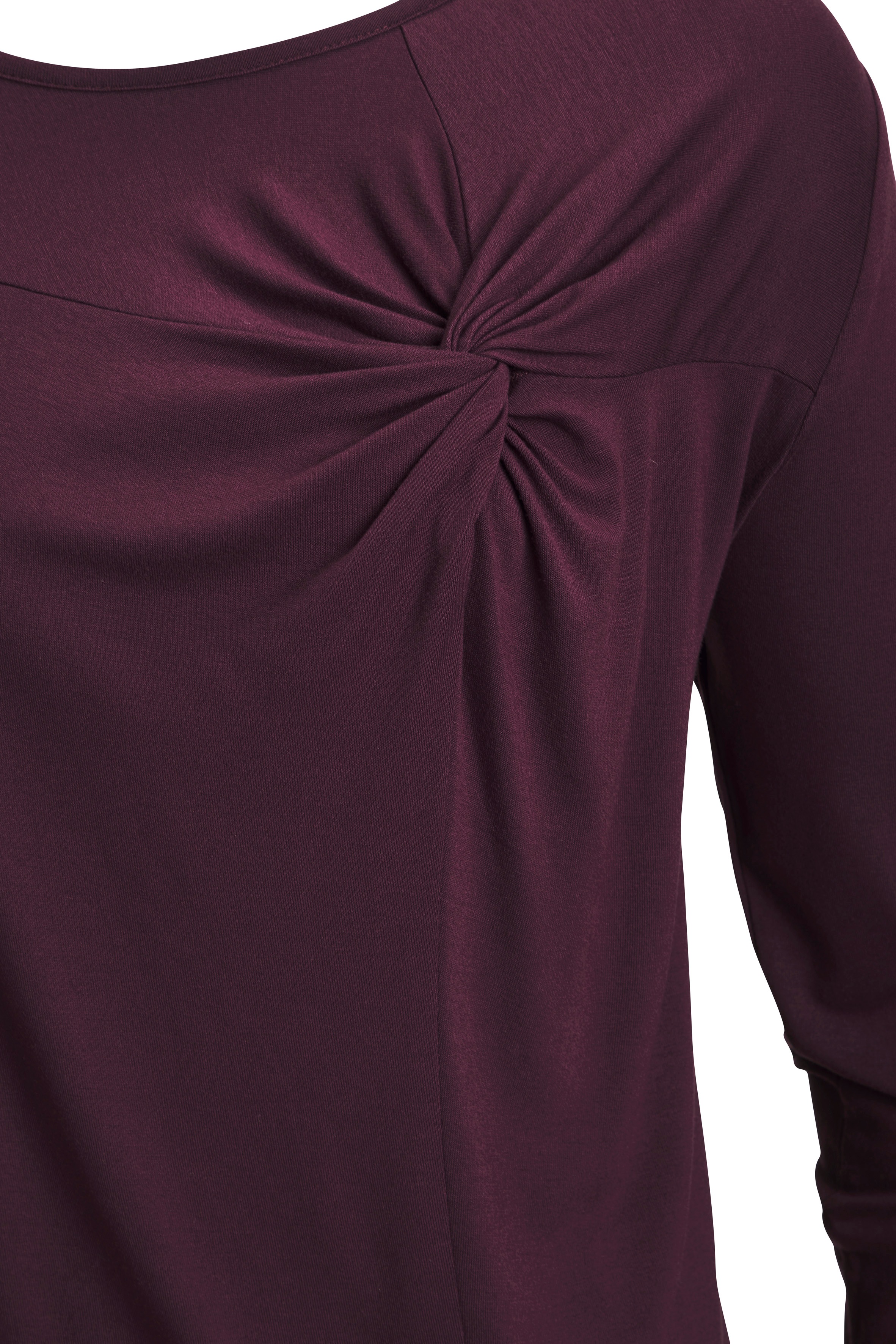 Thumbnail - LASCANA Langarmshirt "mit elegantem Knotendetail" 1 aus elastischer Viskose-Qualität