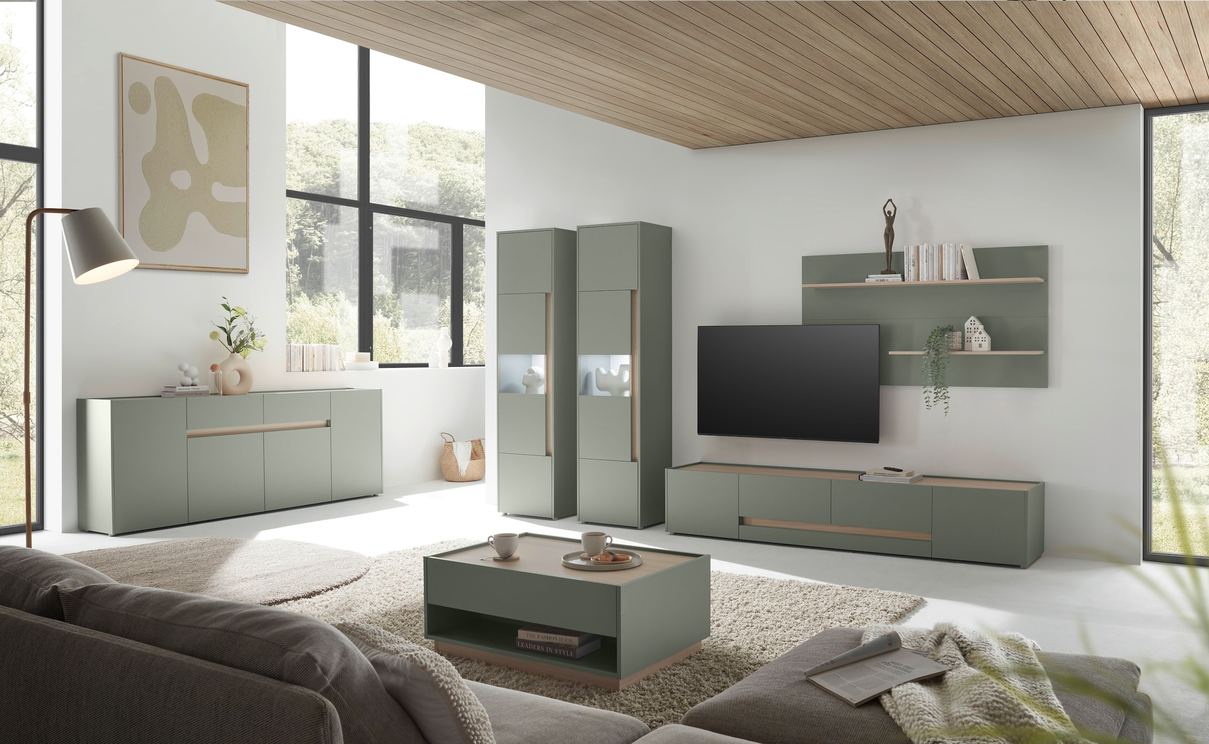 Home affaire Wohnwand »City/Giron, moderne Anbauwand, Komplettset in vielen Farben verfügbar« Set, 4 Stk. tlg.