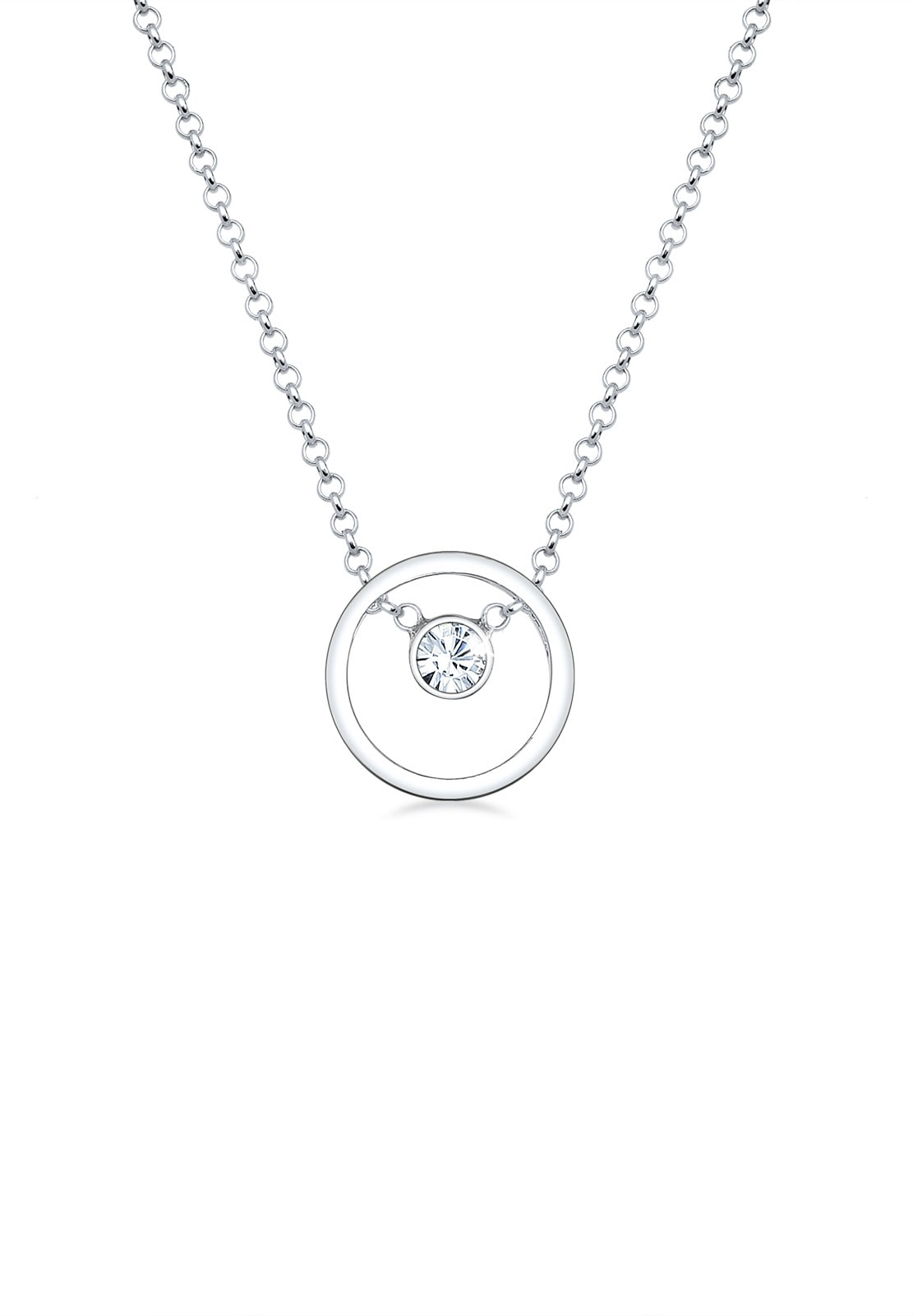 Collierkettchen »Femme Cercle avec Cristal en Argent Sterling 925«