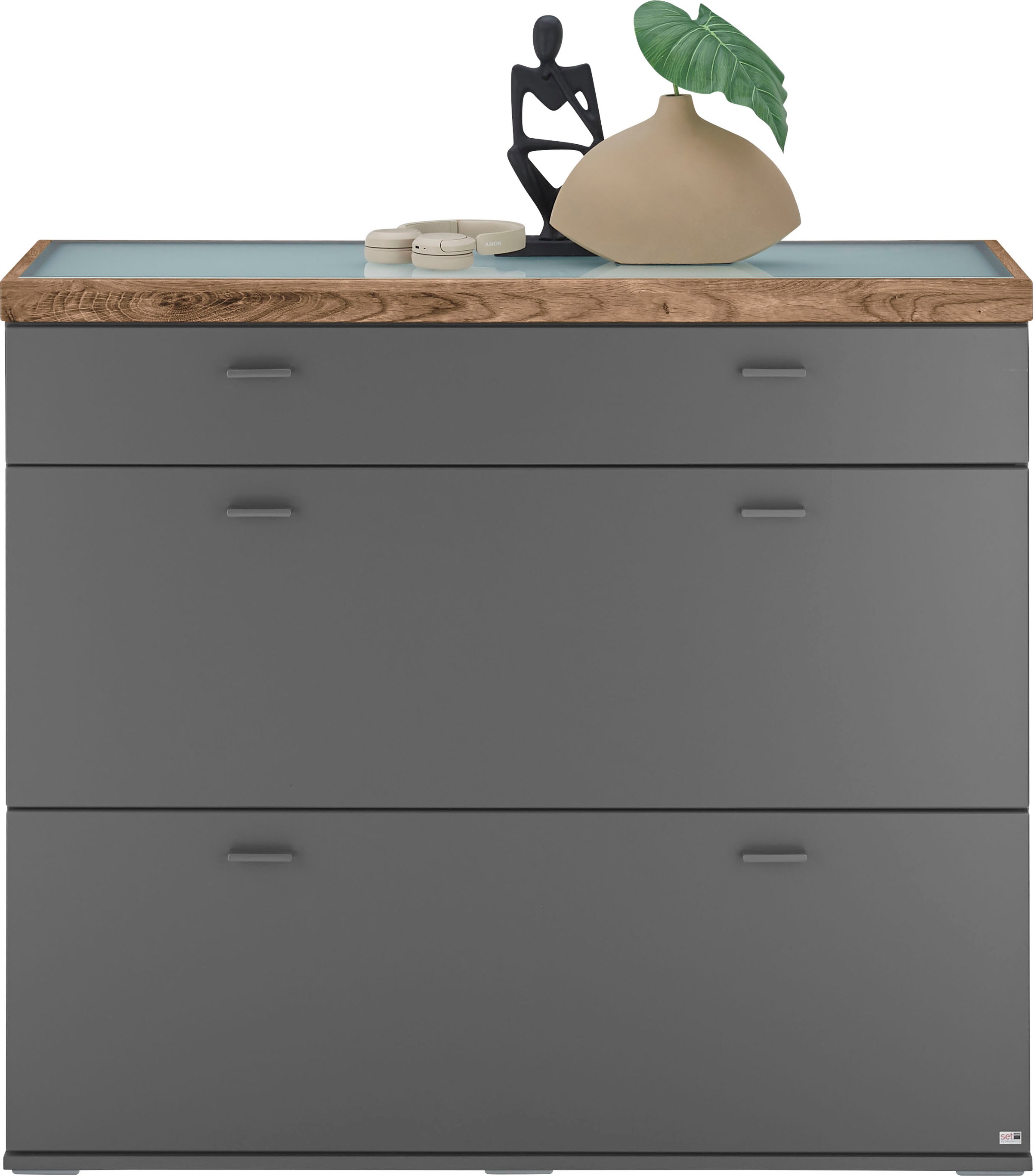 set one by Musterring Sideboard »Lancaster Dielen«, inklusive LED-Beleuchtung, mit Türen und Schubkästen, Breite 121 cm