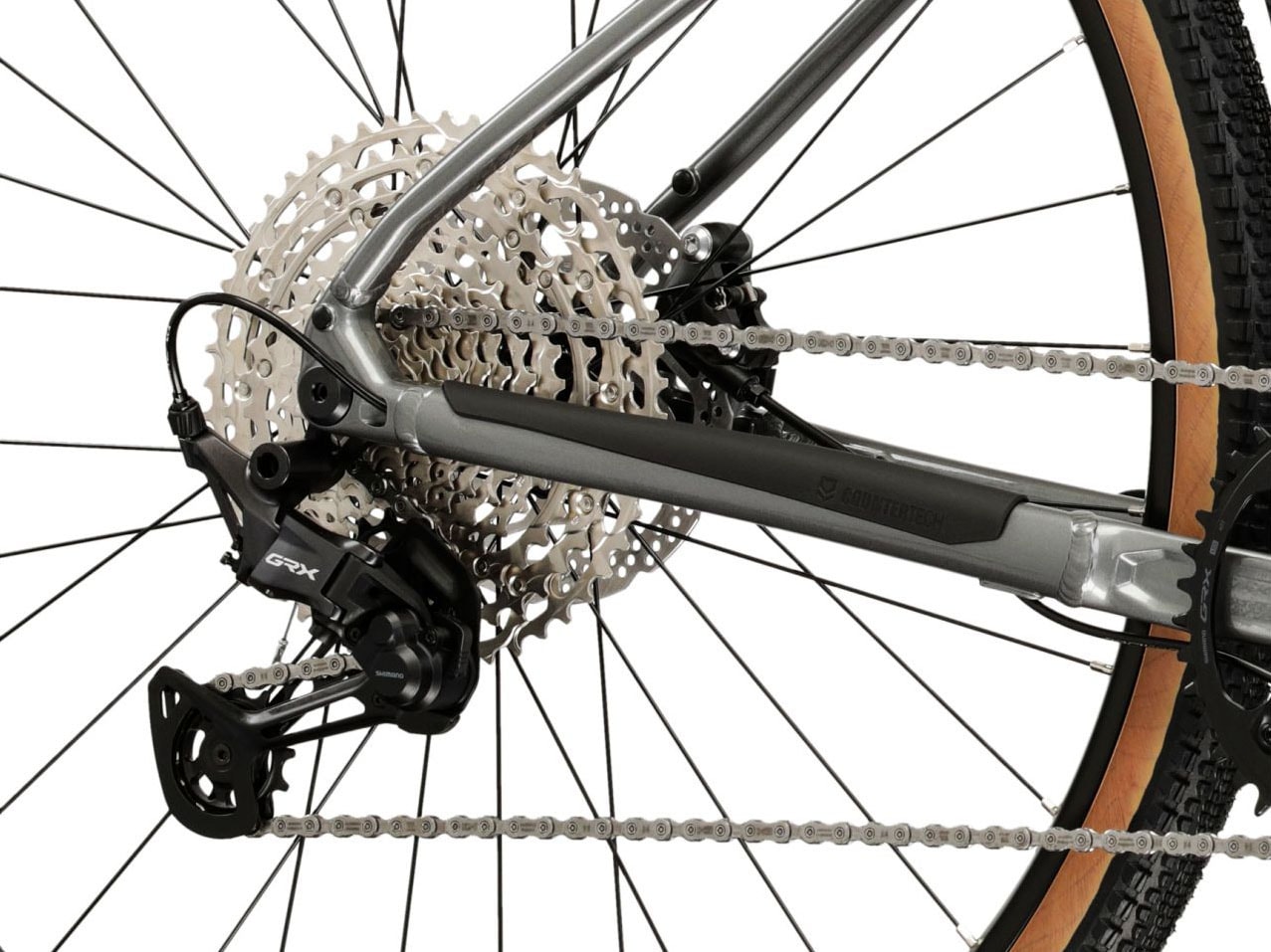 Kross Gravelbike »Gravelbike Esker 5.0 GRX 1X12 Grau 12 Gänge« 12 Gang Shimano GRX RX822 Schaltwerk Kettenschaltung