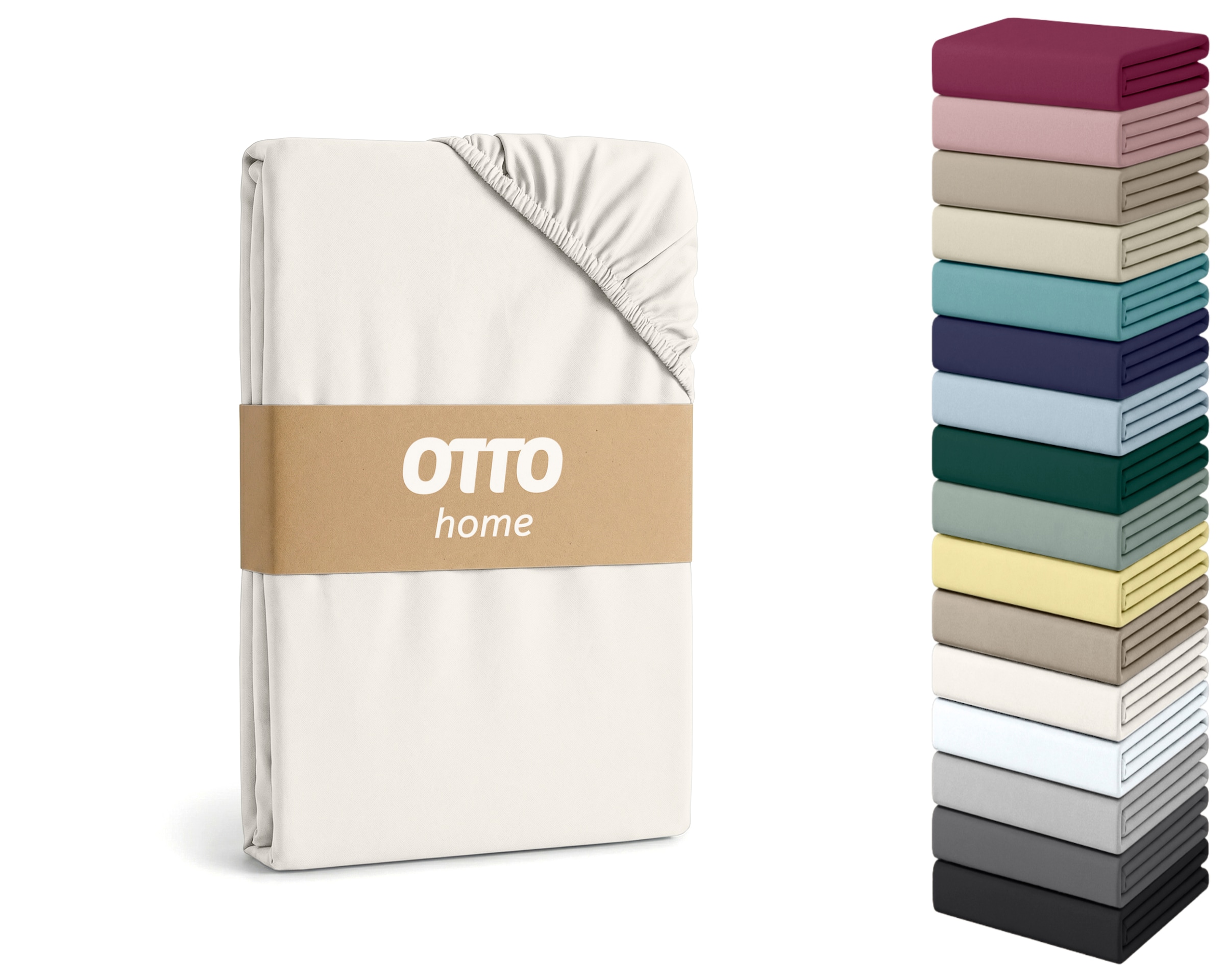 OTTO home Spannbettlaken "Cremona für Matratzen bis 30 cm Höhe" NEU 96% Baumwolle & 4% Elasthan, in Basic, Komfort & Premium Qualität