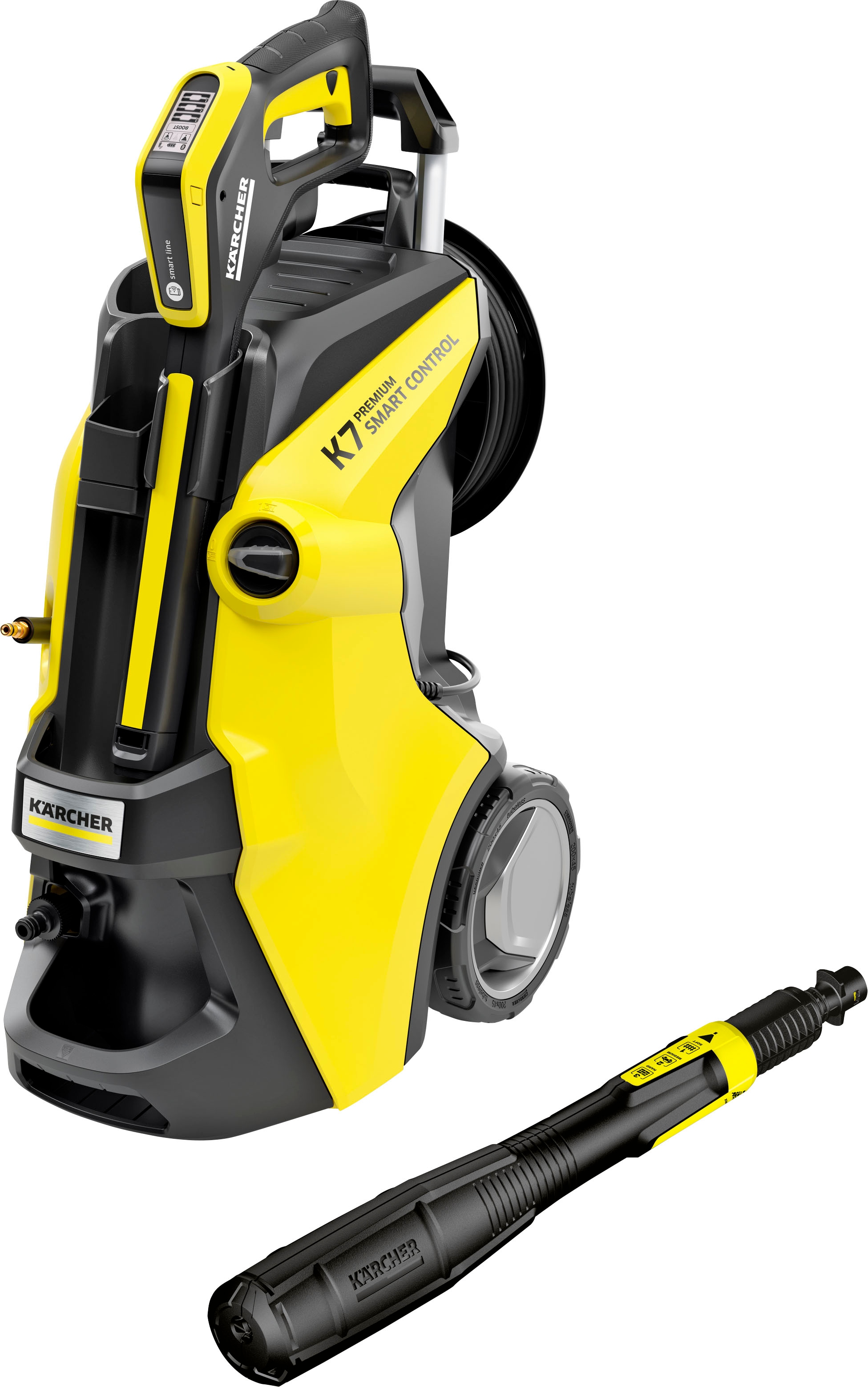 Kärcher KÄRCHER Hochdruckreiniger K 7 Premium Smart Control, mit Boost-Mode, G 180 Q Smart Control-Pistole, 3-in-1-Multi Jet-Strahlrohr, Schlauchtrommel