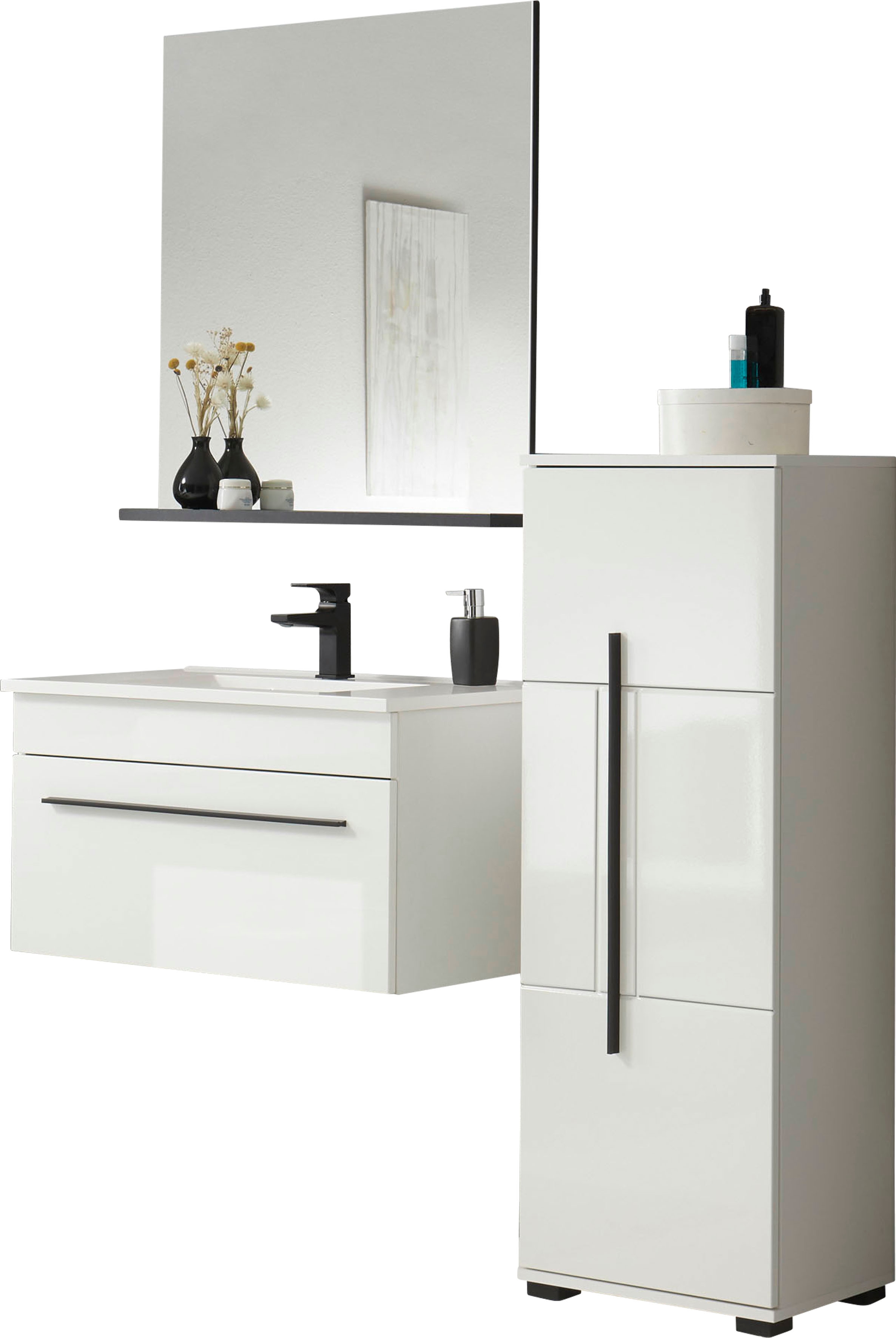 Home affaire "Cantara, Bad im modernen Design, 3-teiliges Badezimmer" Set, 3 Stk. tlg.