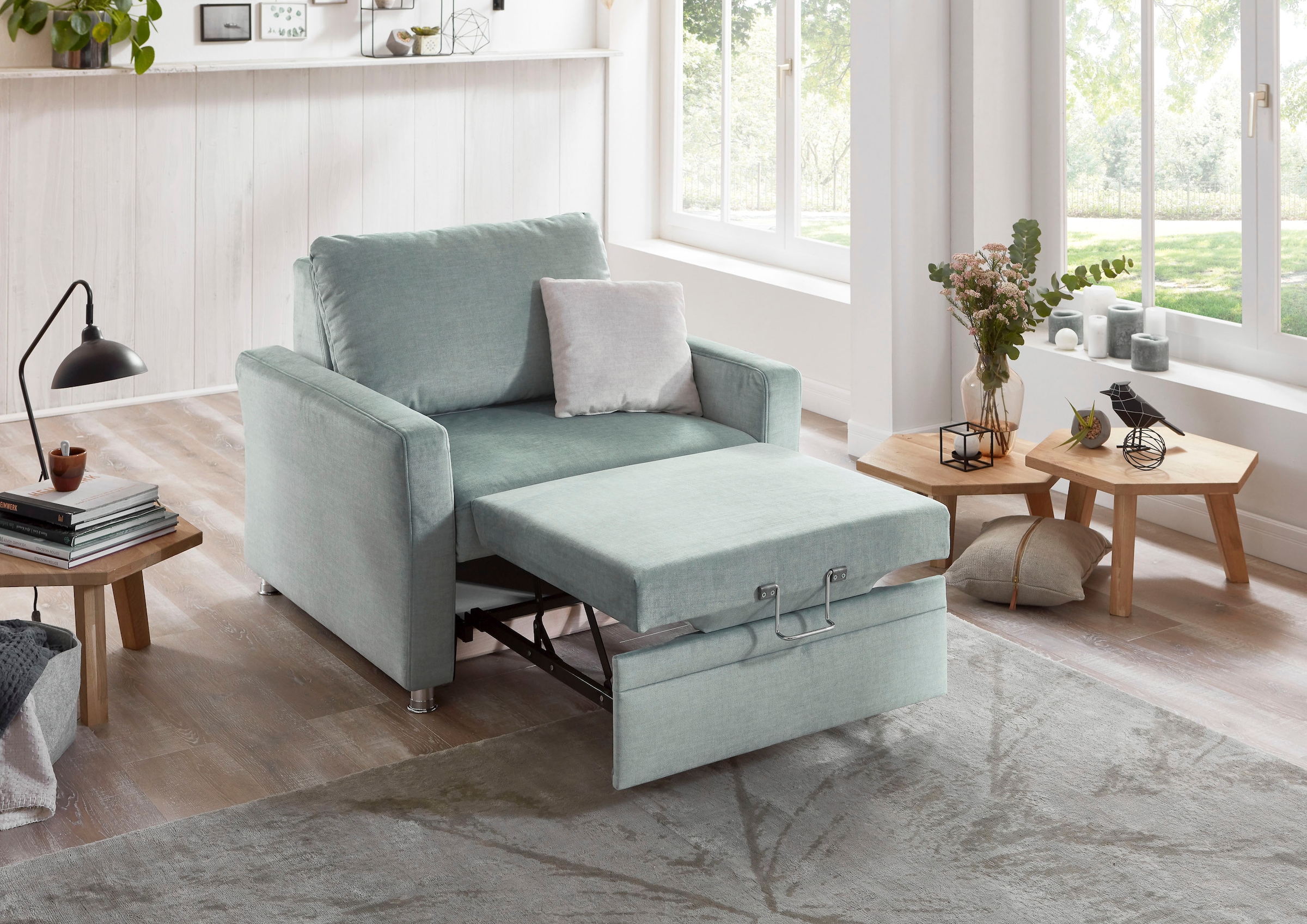 Die PlanBar Schlafsofa »MP-PD19021«, mit Längsschläferfunktion 80x210 cm