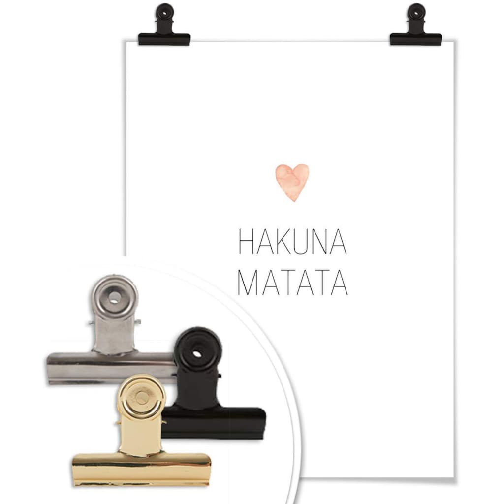 Wall-Art Poster »Hakuna Matata«, Schriftzug, (1 St.)