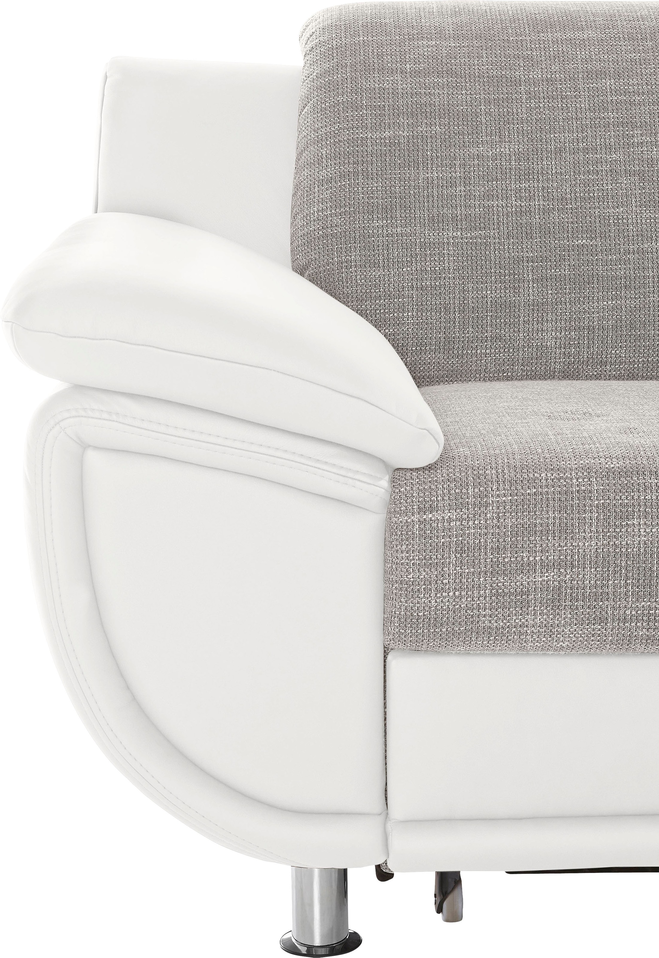 TRENDMANUFAKTUR Wohnlandschaft »Rondo 3, zeitlos und modern, im Materialmix, U-Form«, wahlweise für mehr Komfort mit Federkern, wahlweise mit Bettfunktion