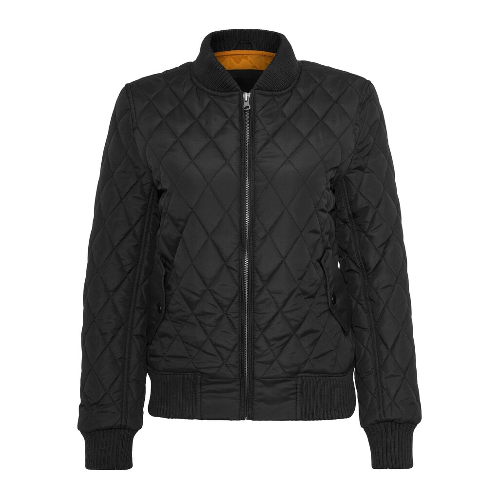 URBAN CLASSICS Allwetterjacke »Urban Classics Damen Ladies Diamond Quilt Nylon Jacket«, (1 St.), ohne Kapuze