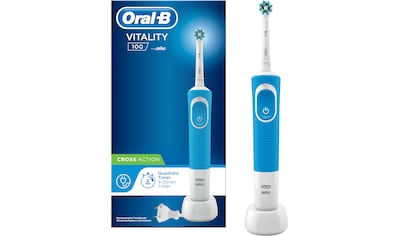 Oral B Elektrische Zahnbürste »Vitality 100 CrossAction Blau«, 1 St. Aufsteckbürsten kaufen