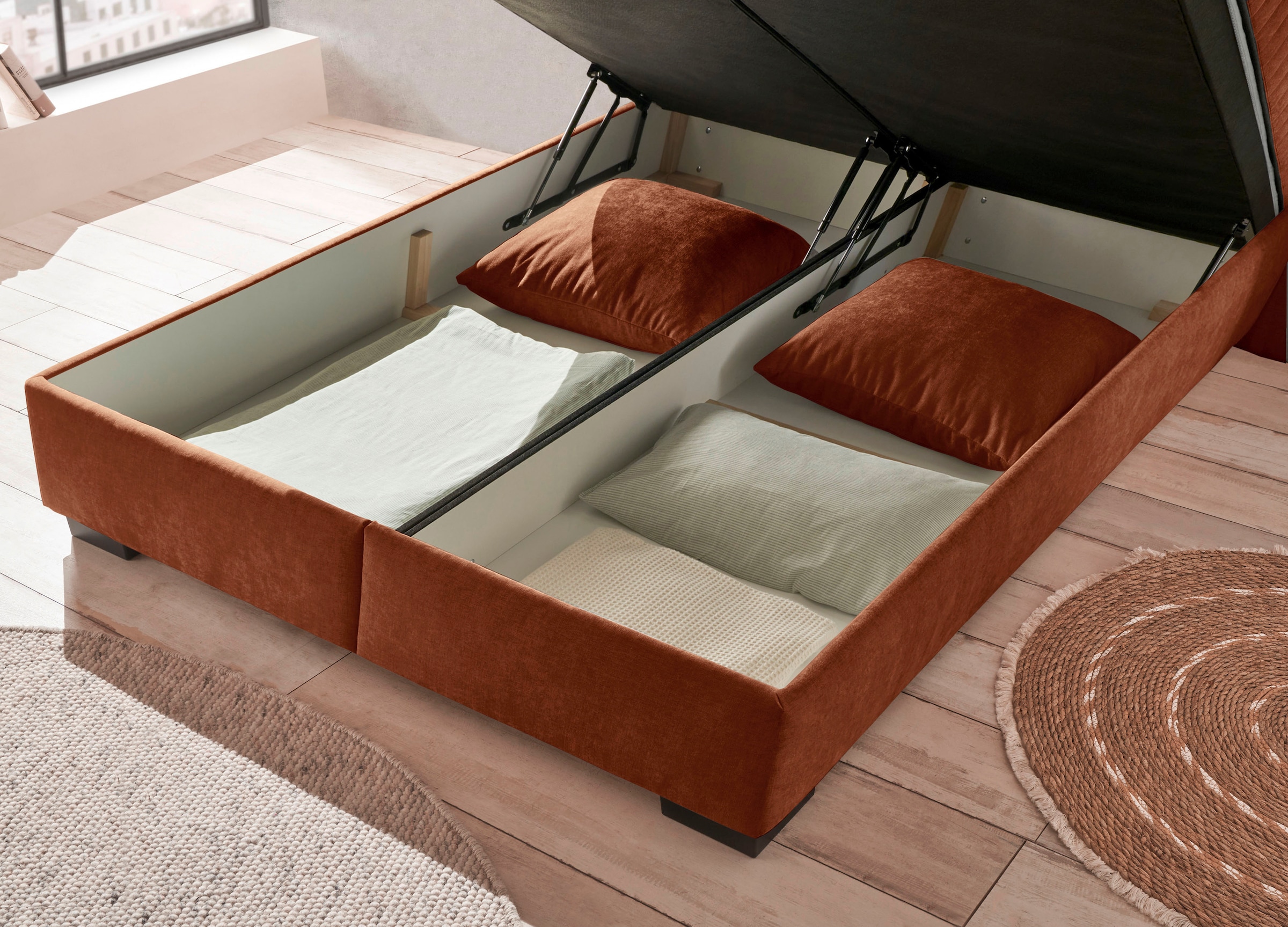 ED EXCITING DESIGN Boxbett »Nagol«, mit Bettkasten, mit Wendematratze, erhältlich in verschiedenen Breiten