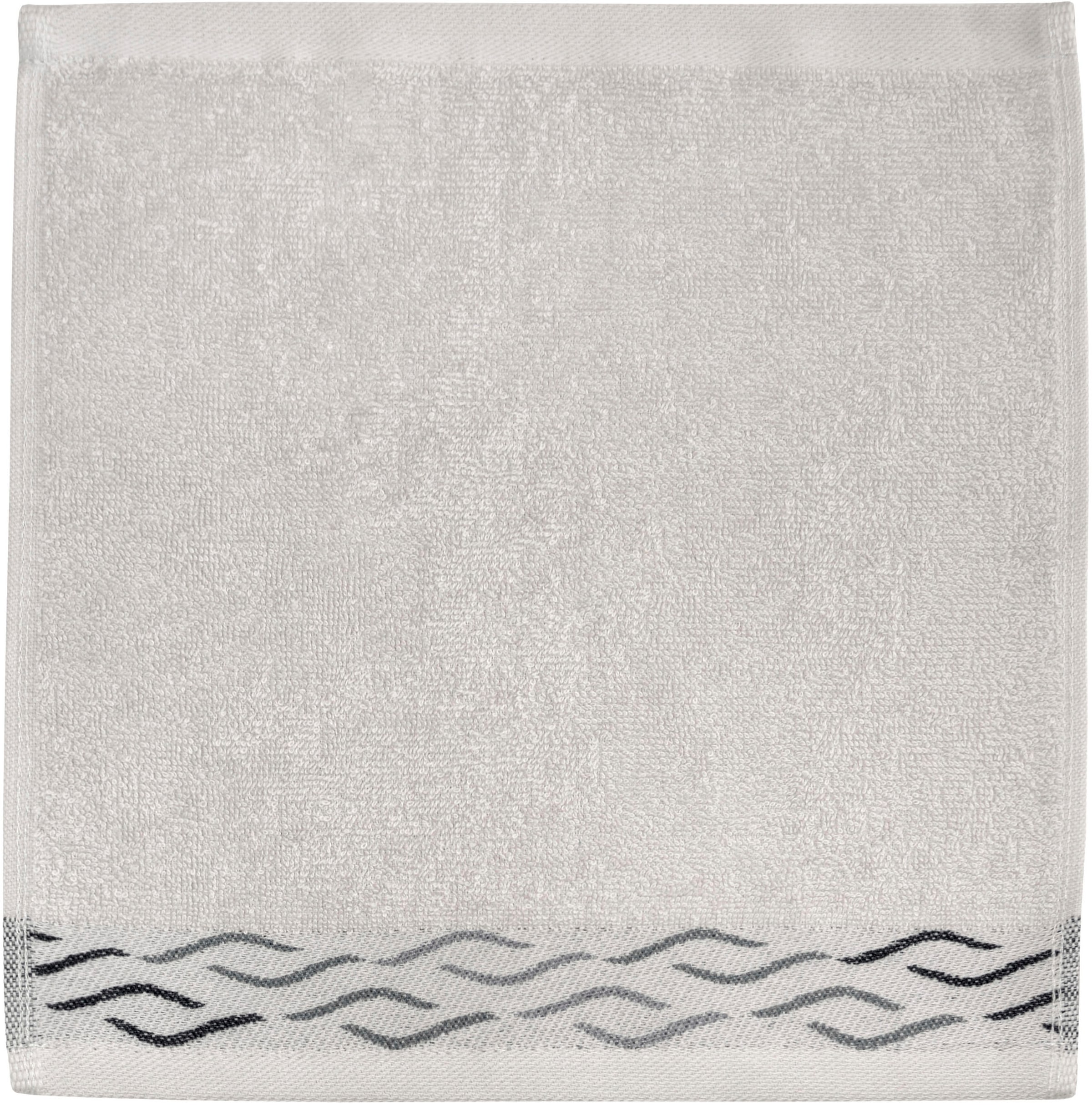 Dyckhoff Seiftuch »Wave«, (Set, 6 tlg., 6er Set Waschlappen 30 x 30 cm), mit Jacquard-Bordüre