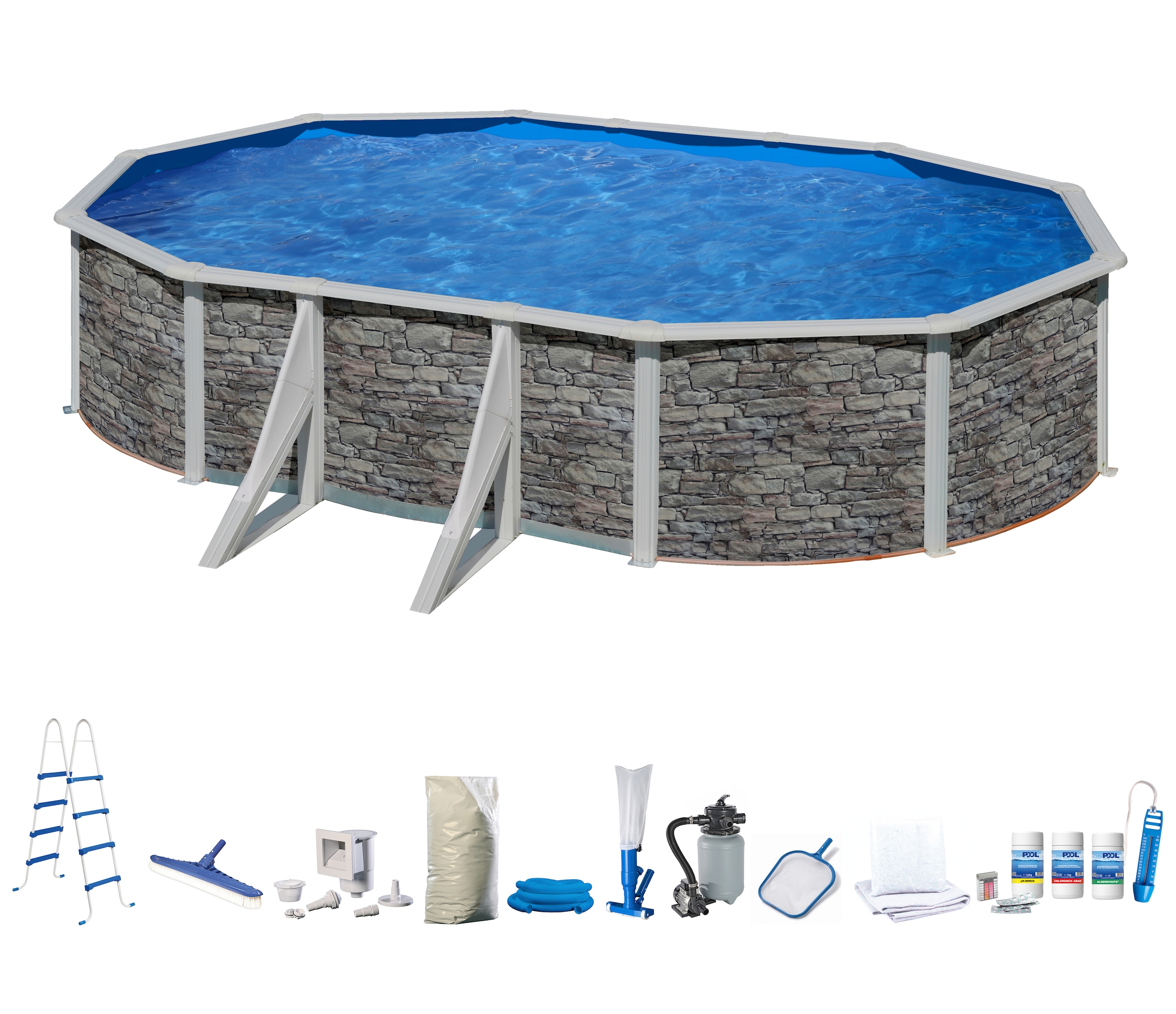 my POOL BWT Ovalpool in moderner Steinoptik, Höhe 132 cm, verschiedene Größ günstig online kaufen
