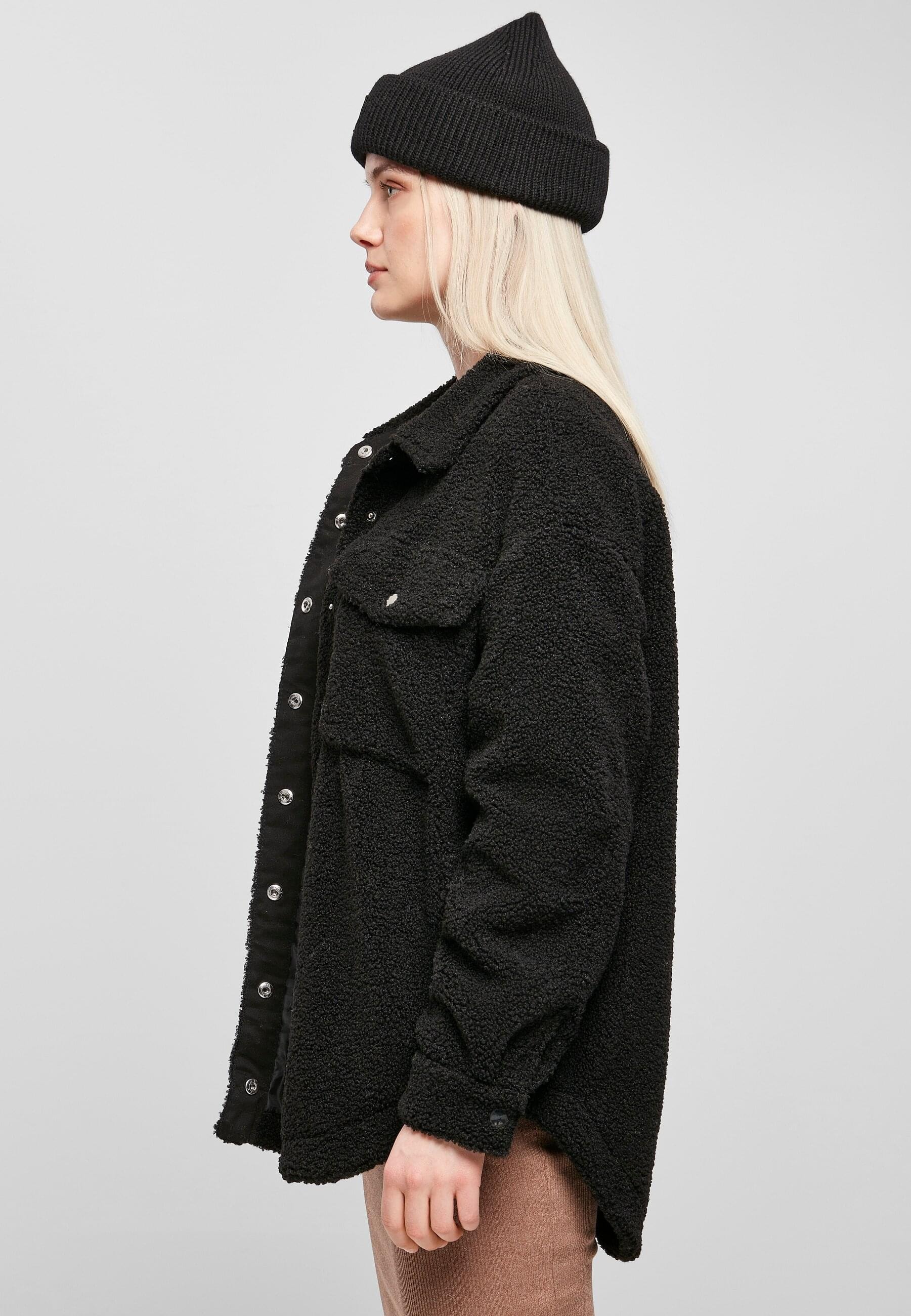 URBAN CLASSICS Langarmhemd »Urban Classics Damen Ladies Sherpa Overshirt«, (1 tlg.)