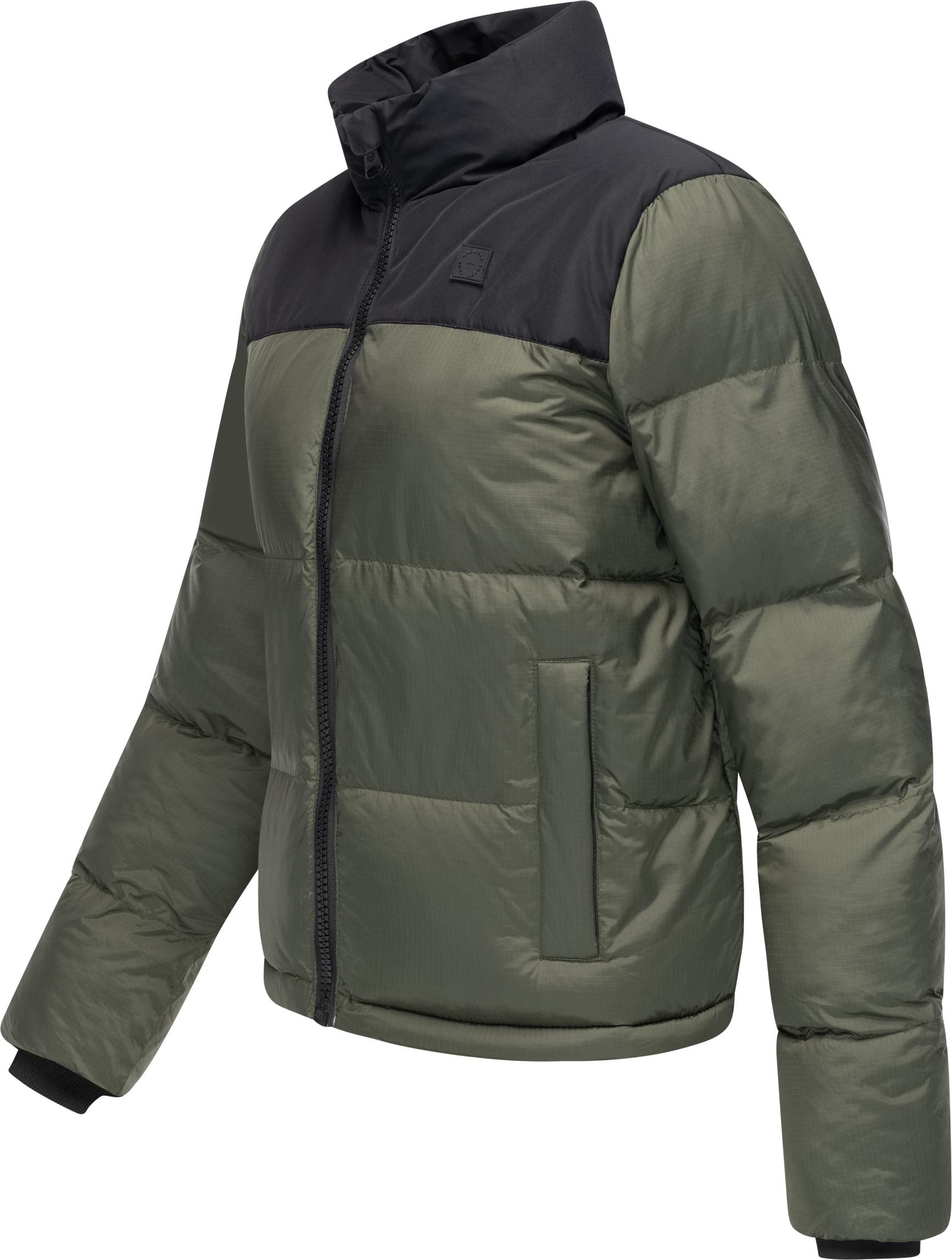 Ragwear Steppjacke »Serah«, ohne Kapuze, stylische Damen Winterjacke im Colourblocking-Design