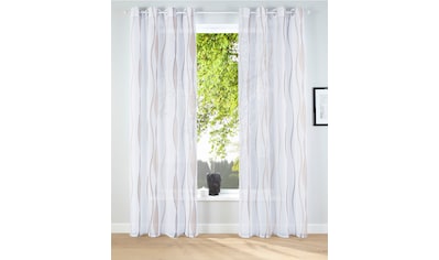 Gardine »Dimona«, (2 St.), 2-er Set, transparent, Voile, Polyester, Wellen