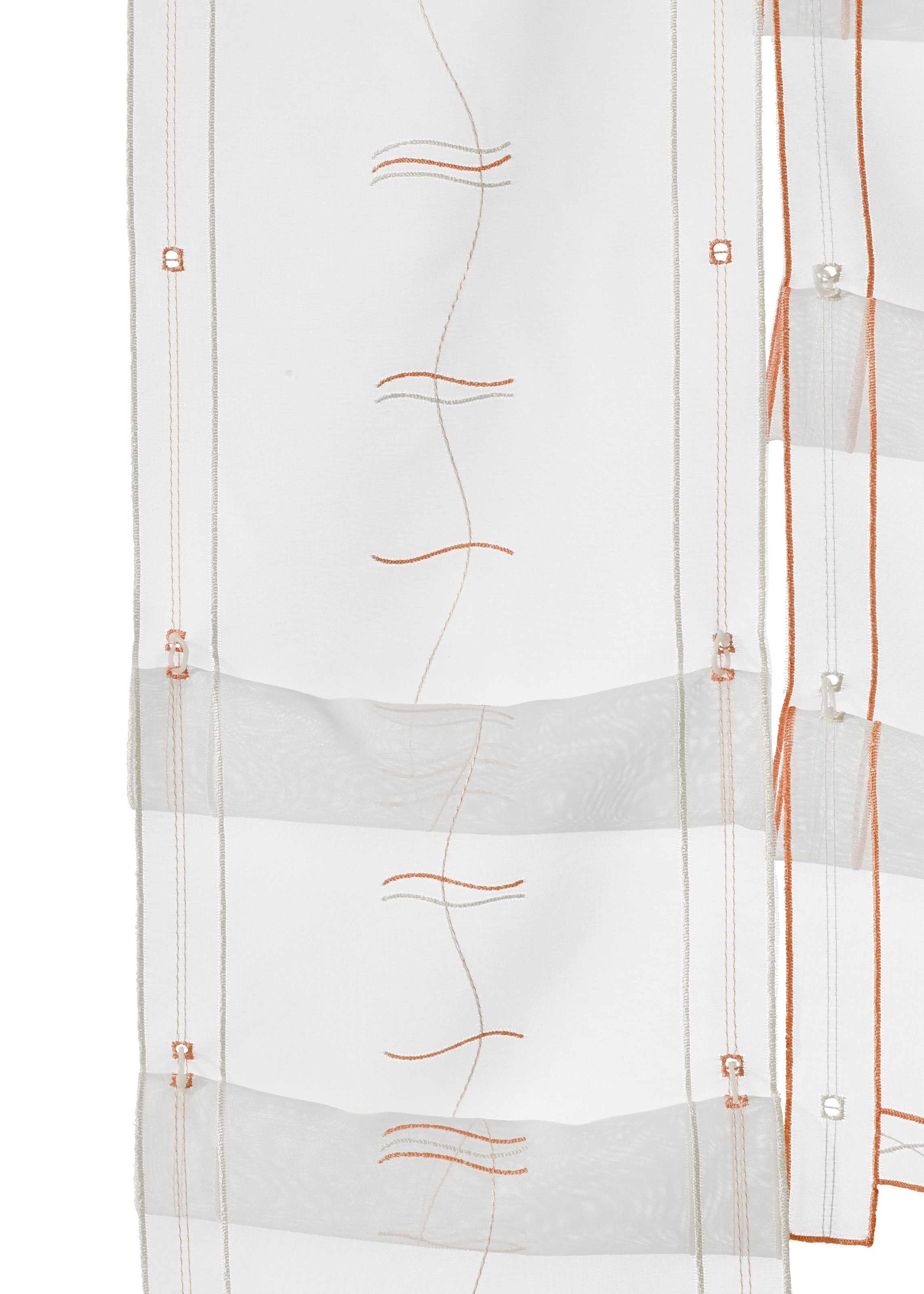 Weckbrodt Scheibengardine »Selina«, (1 St.), Hochraff, Gardine, Voile, echte Stickerei, transparent, Store