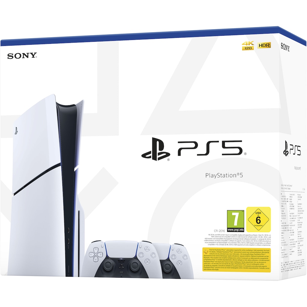 PlayStation 5 Spielekonsole »Disk Edition (Slim) inkl. zweitem DualSense Wireless-Controller«