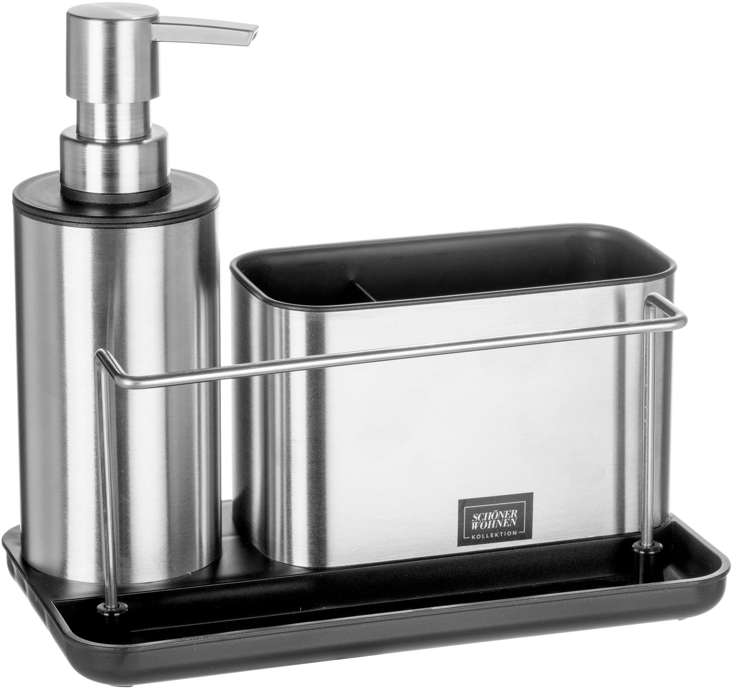 SCHÖNER WOHNEN-Kollektion Küchenorganizer-Set »SHIRLEY« Spülorganizer mit Spülspender aus Edelstahl