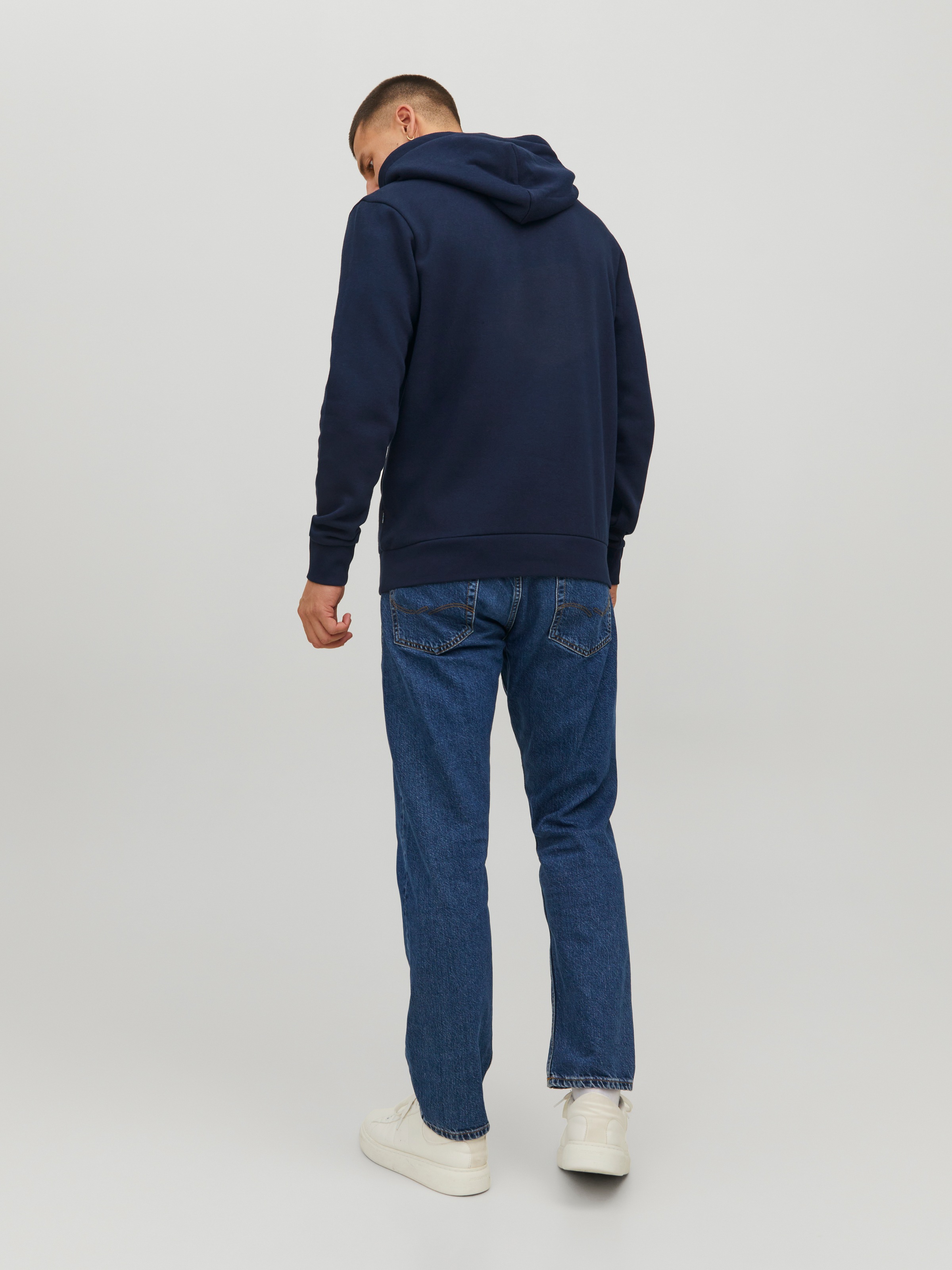 Jack & Jones Kapuzensweatshirt »JJECORP  Kapuze und Frontprint«, bedruckt, modisch, regular fit, Baumwollmischung, Rundhals
