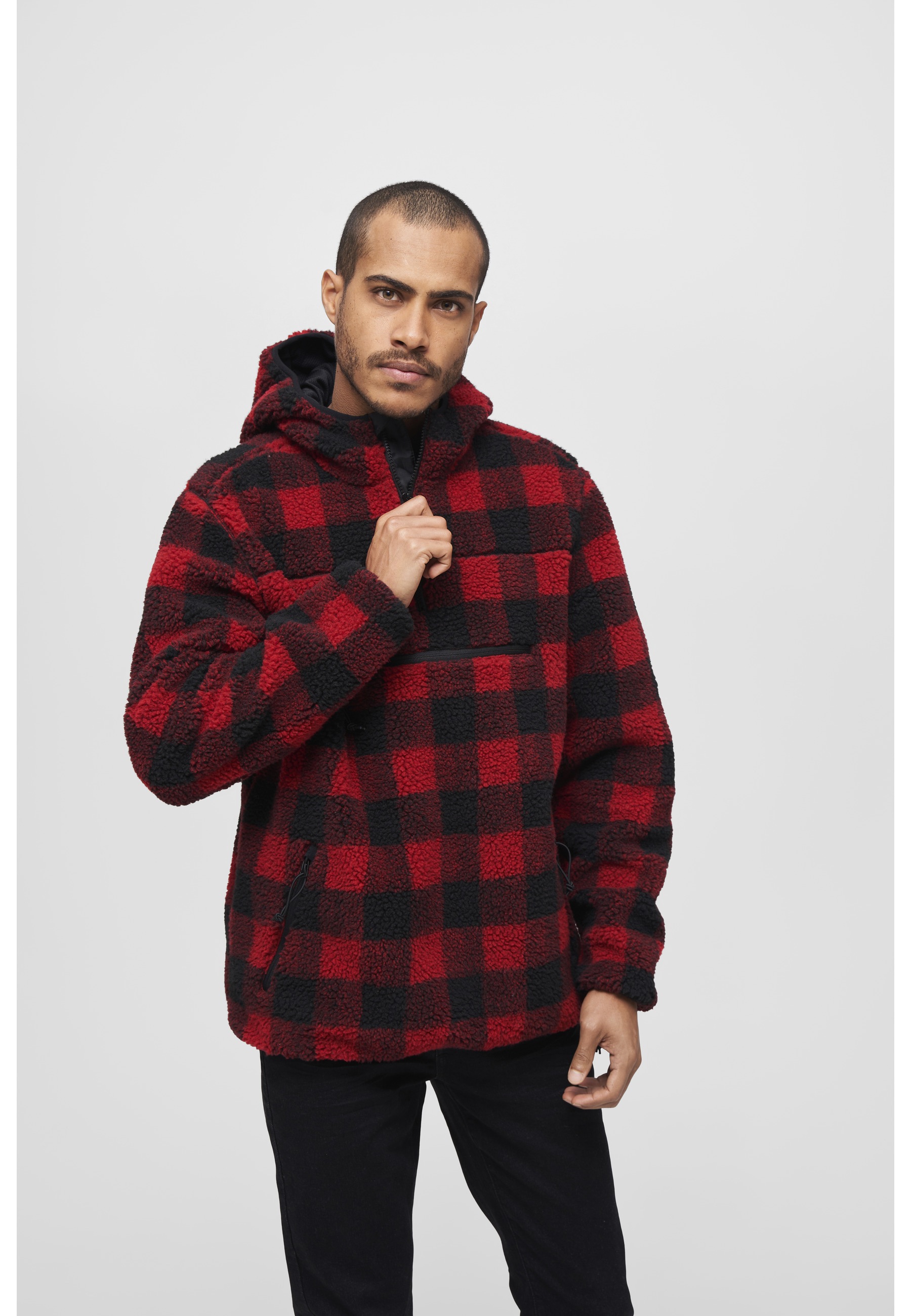 Brandit Anorak »Brandit Herren Teddyfleece Worker Pullover« 1 Stk. tlg. mit Kapuze