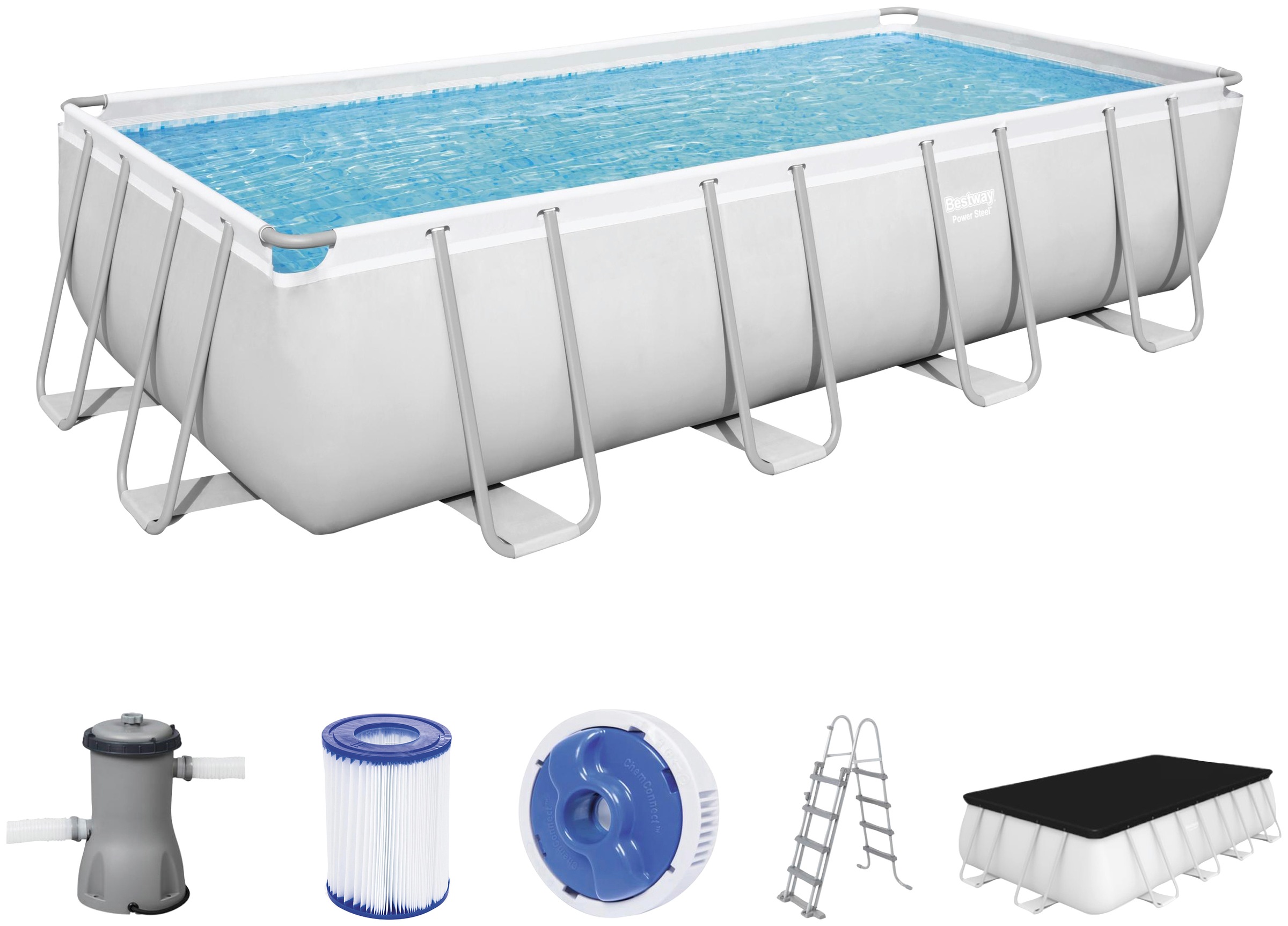 Bestway Framepool "Msteel", (Set, 6 tlg.), 5-tlg., BxLxH: 244x488x122 cm mi günstig online kaufen