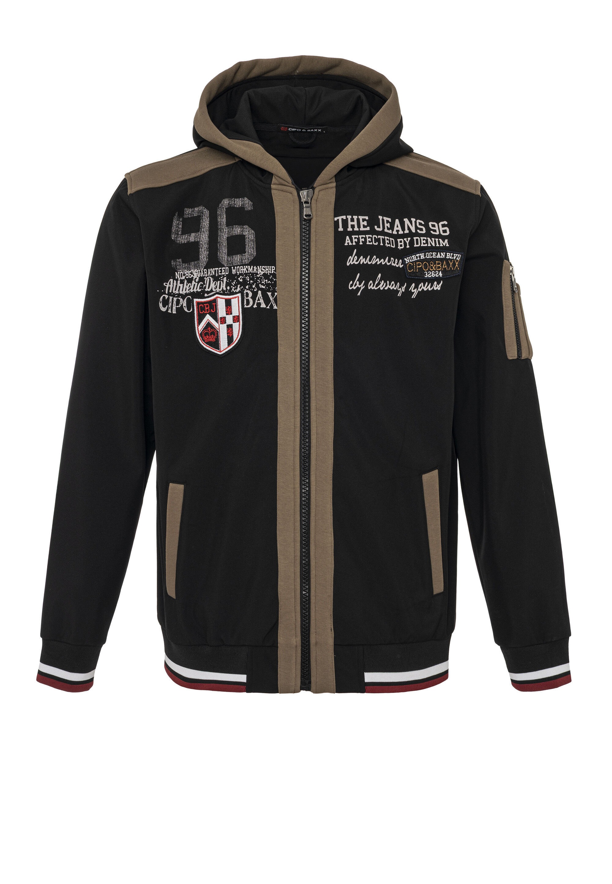 Cipo & Baxx Sweatjacke "Sweatjacke" 1 tlg. mit Kaputze günstig online kaufen