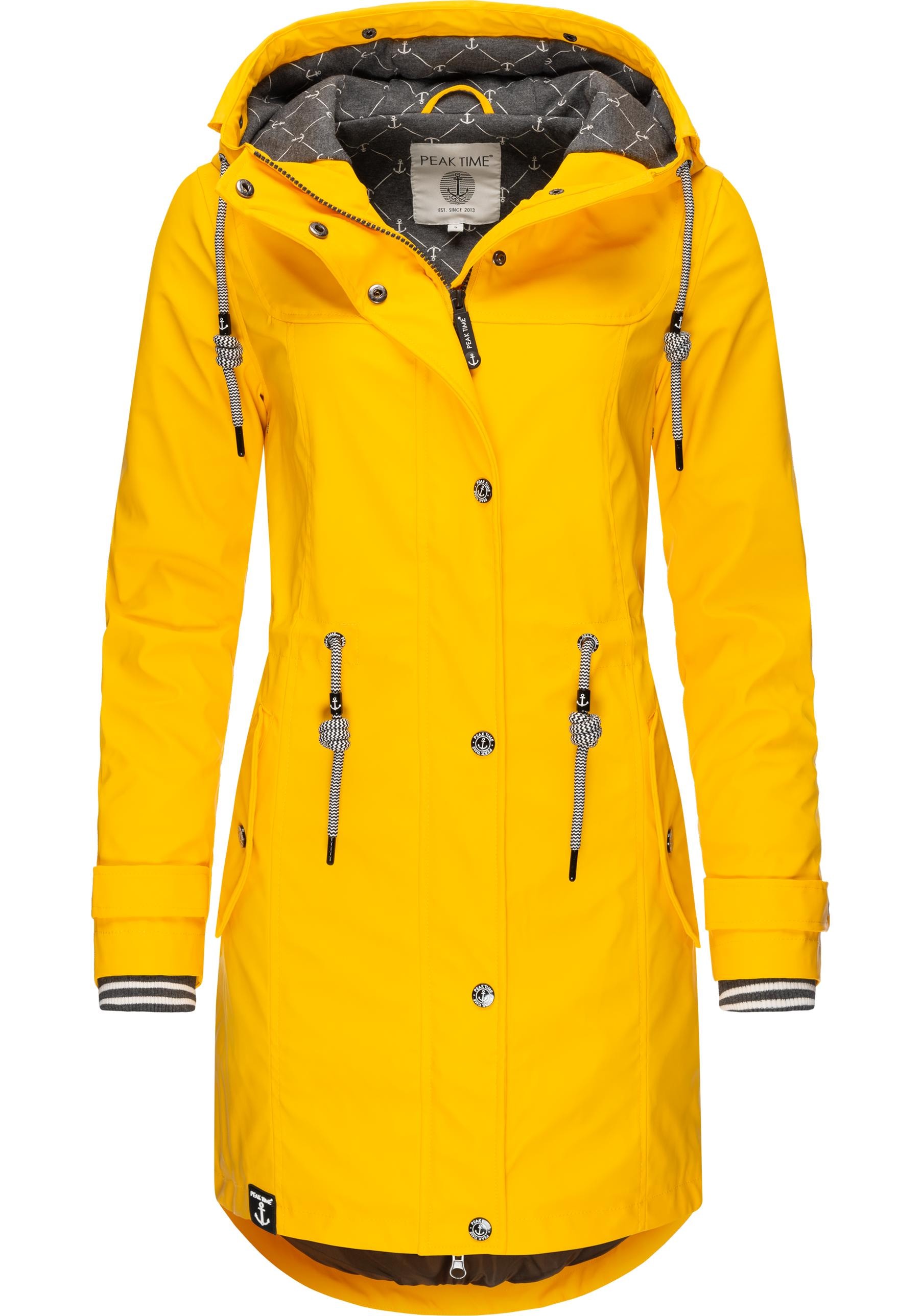 PEAK TIME Regenjacke »L60042«, mit Kapuze, stylisch taillierter Regenmantel  für Damen für kaufen | BAUR | Regenjacken