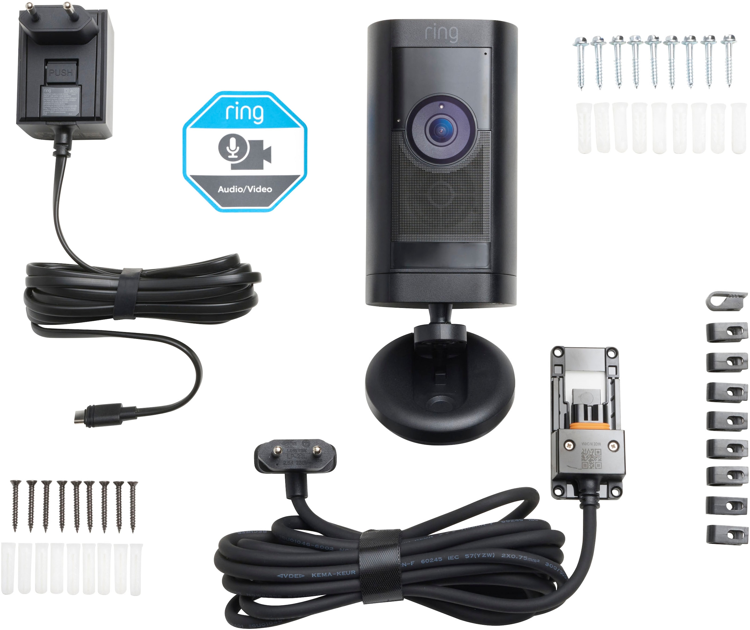 Ring Überwachungskamera »Stick Up Cam Pro Plugin«, Innenbereich-Außenbereich