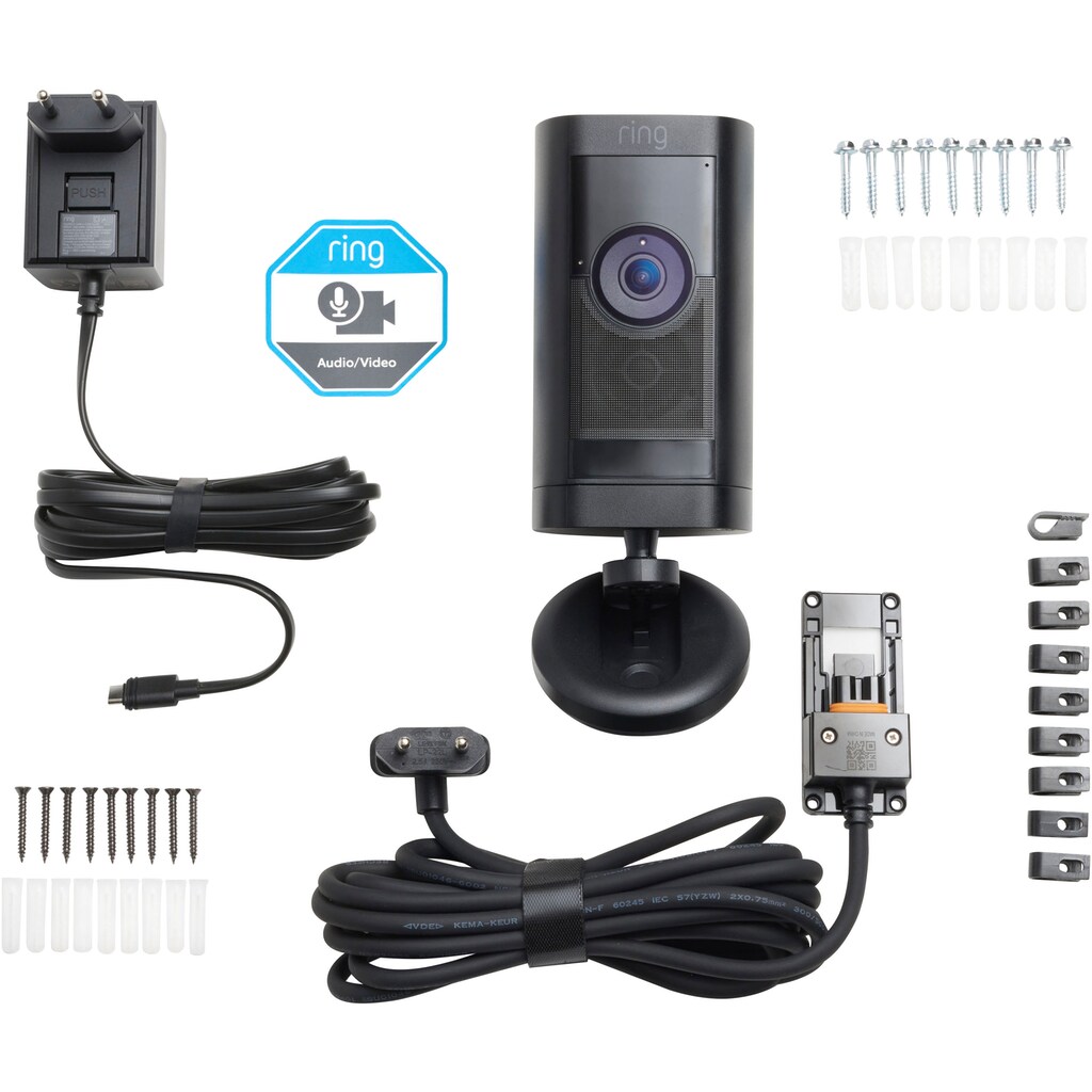 Ring Überwachungskamera »Stick Up Cam Pro Plugin«, Innenbereich-Außenbereich