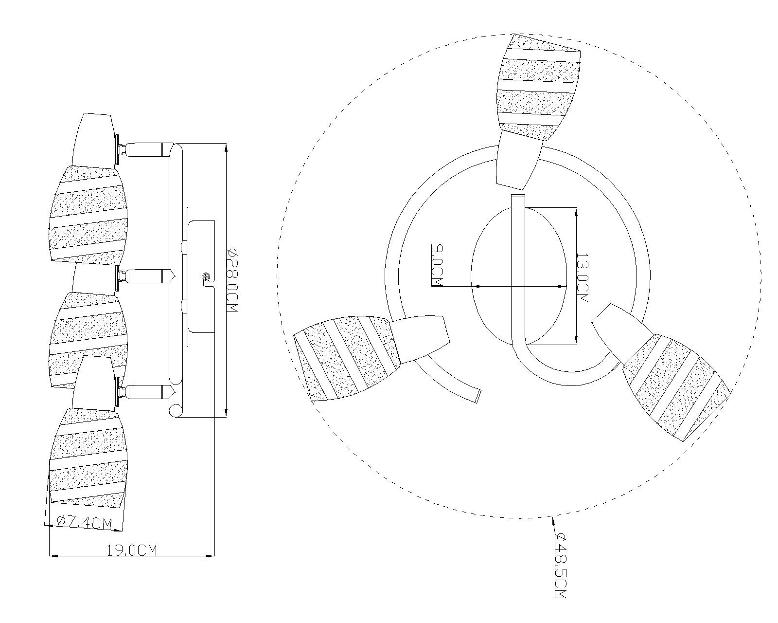 GLOBO LIGHTING Deckenstrahler »ROY« E14 1 Stk. Spot Deckenspot Flur Schlafzimmer Wohnzimmer