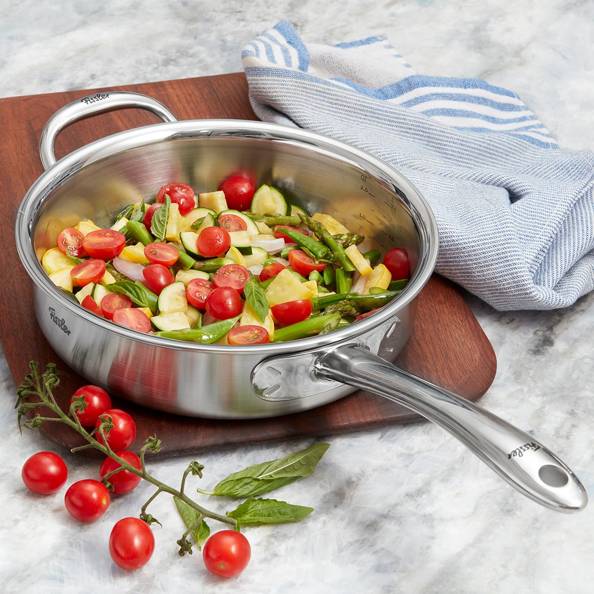 Fissler Bratpfanne »Fissler M5 Pro-Ply®, Edelstahl-Pfanne« Edelstahl 18/10 5-lagiges Mehrschichtmaterial für präzise Temperaturkontrolle