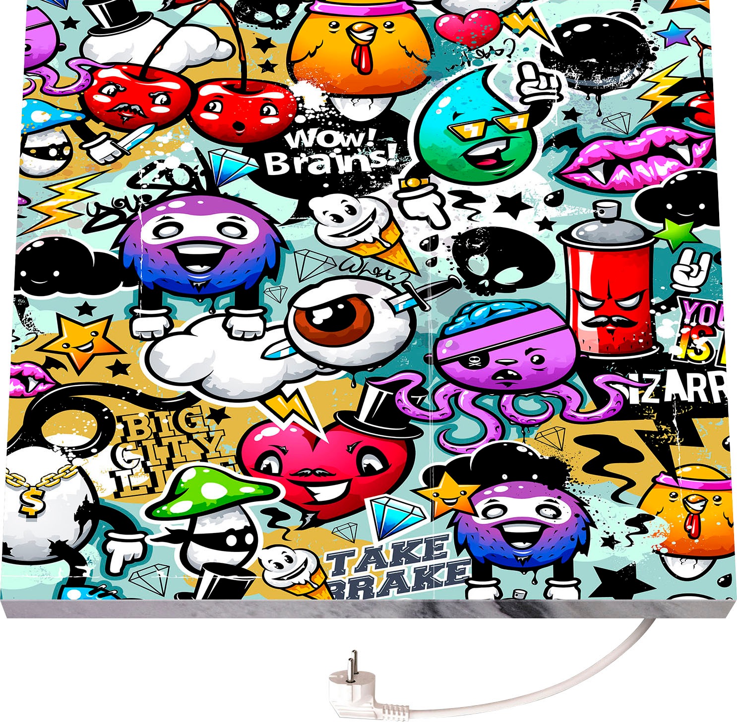 Thumbnail - Marmony Infrarotheizung "Motiv Graffiti" Komplett-Set