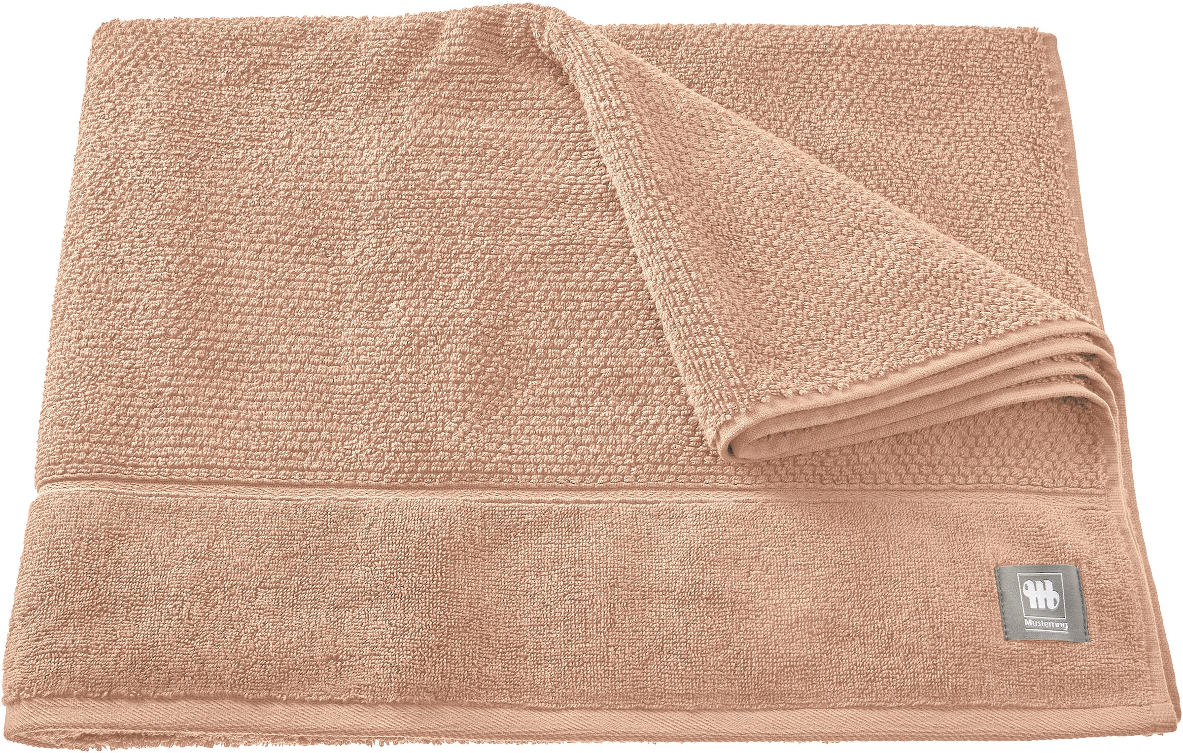 Badetuch MUSTERRING, B:100cm L:150cm, grau, Frottee, Baumwolle, Handtücher, "Solid", hautschmeichelnde Airtouch Qualität