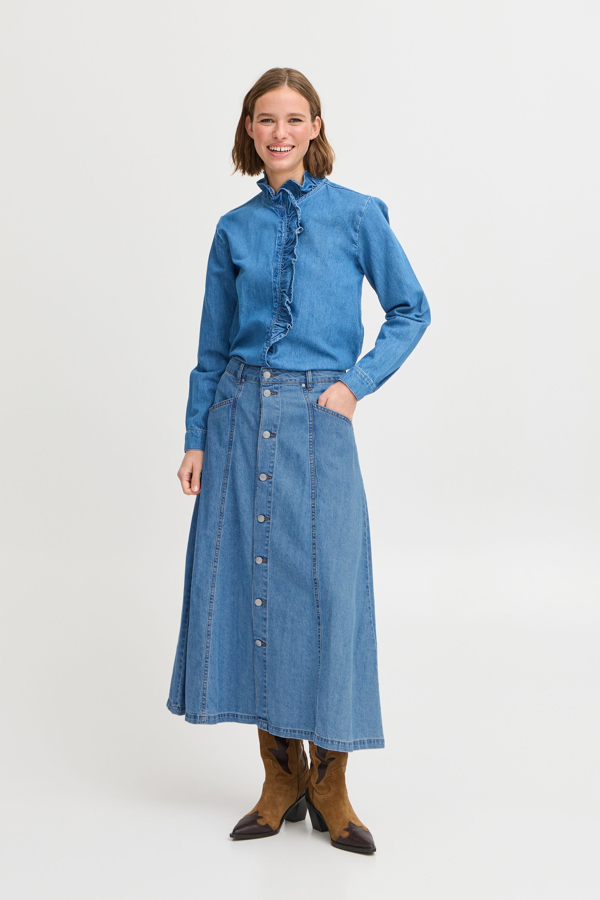 b.young Jeansrock »Jeansrock BYKAPUCA SKIRT -«