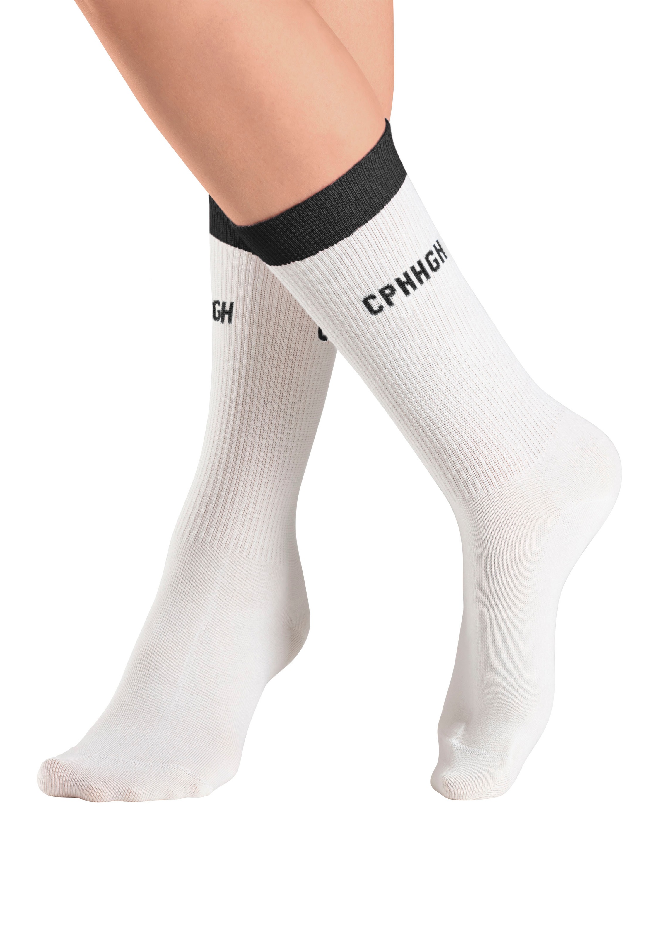 Thumbnail - Copenhagen Studios Tennissocken Packung, 2 Stk. tlg. mit kontrastfarbenem Bund