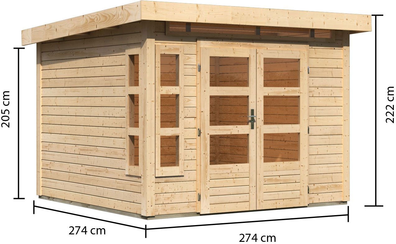Karibu Gartenhaus »Kolimasee 6«, naturbelassen