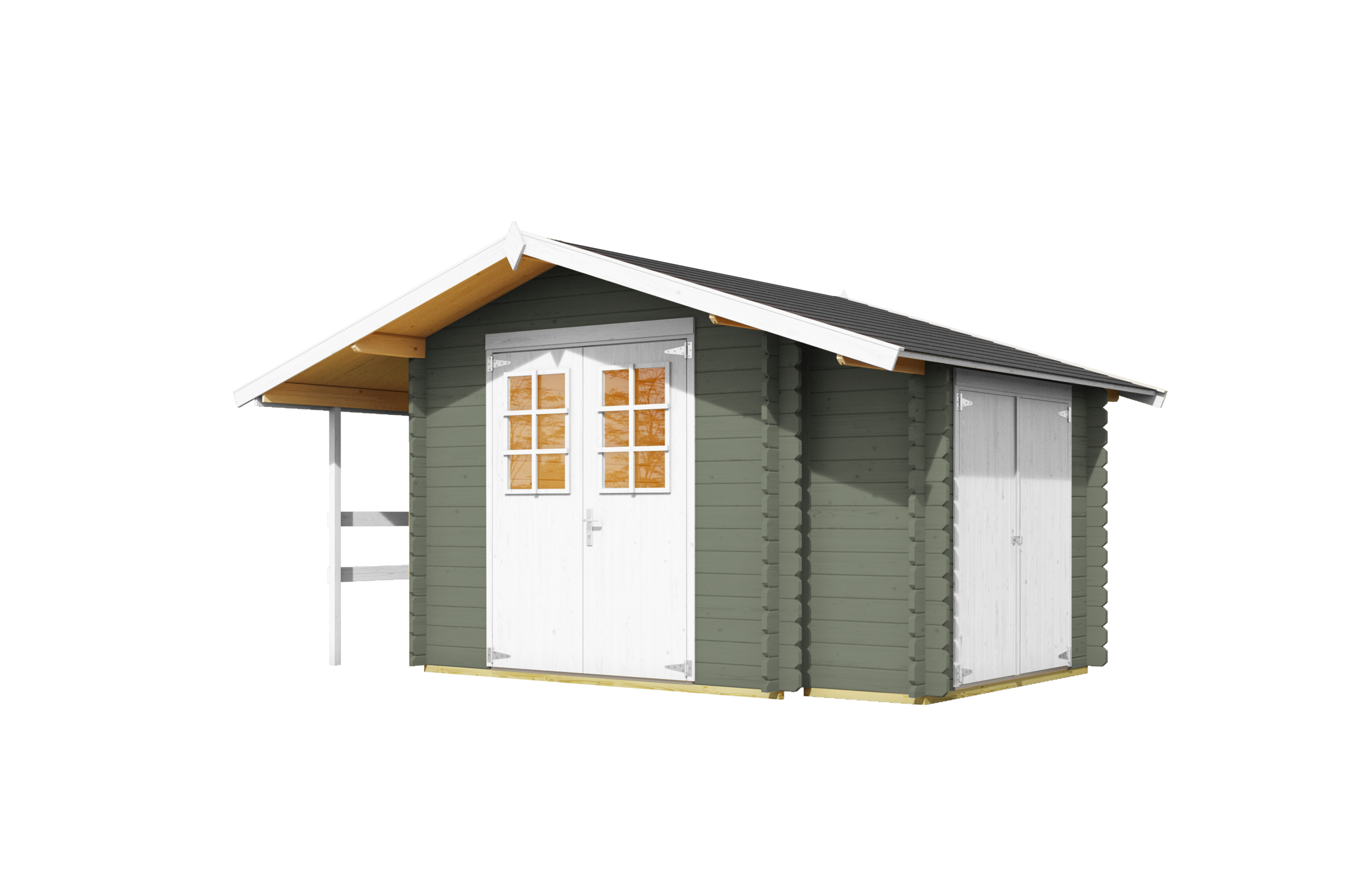 Nordic Holz Gartenhaus "Vilano 2", mit 3 getrennten Bereiche günstig online kaufen