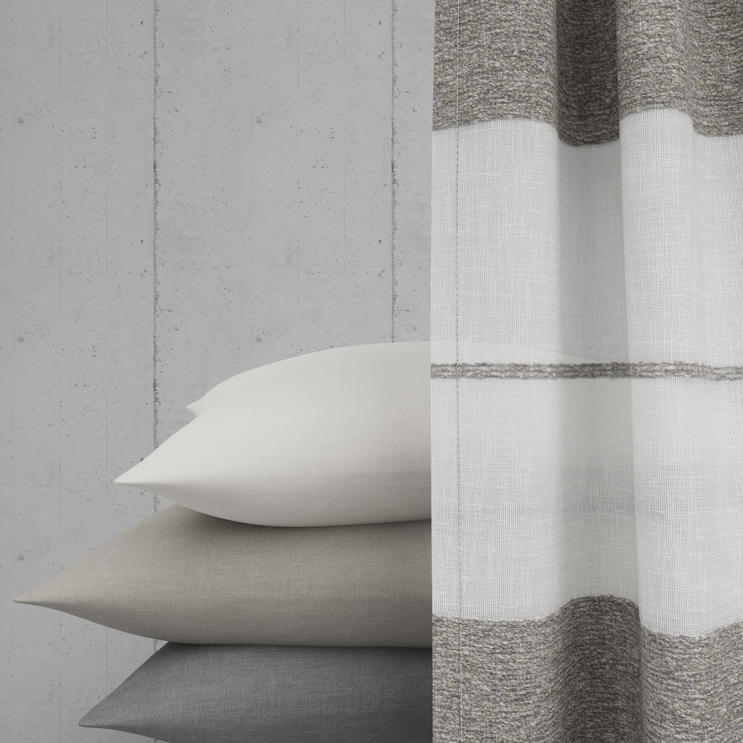 Neutex for you! Vorhang »FENJA« Multifunktionsband 1 Stk. tlg. Halbtransparenter Jacquardstoff mit Streifenstruktur