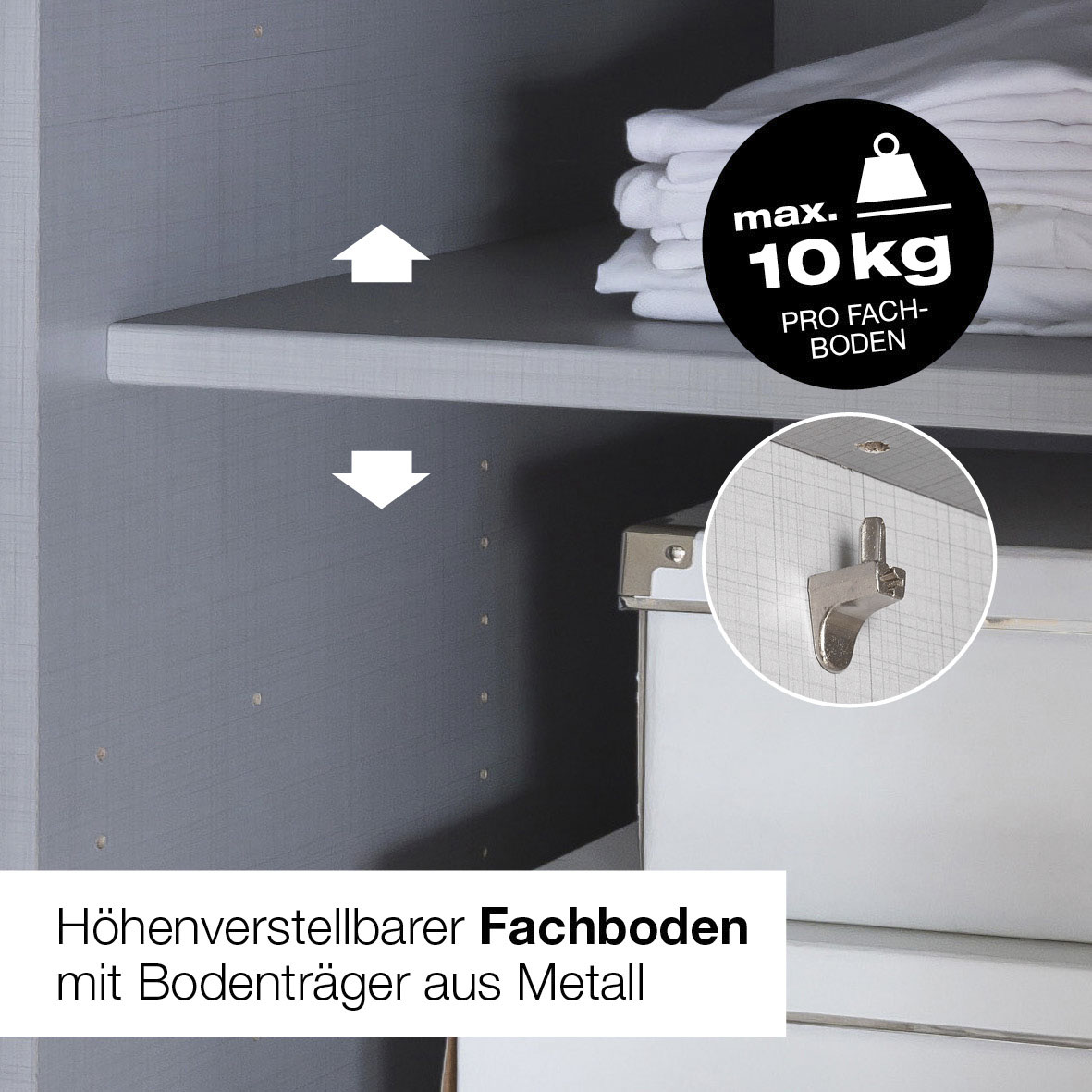 Thumbnail - Wimex Drehtürenschrank "Dillingen", Schubladen auf bequemer Zugriffshöhe, mit Spiegel