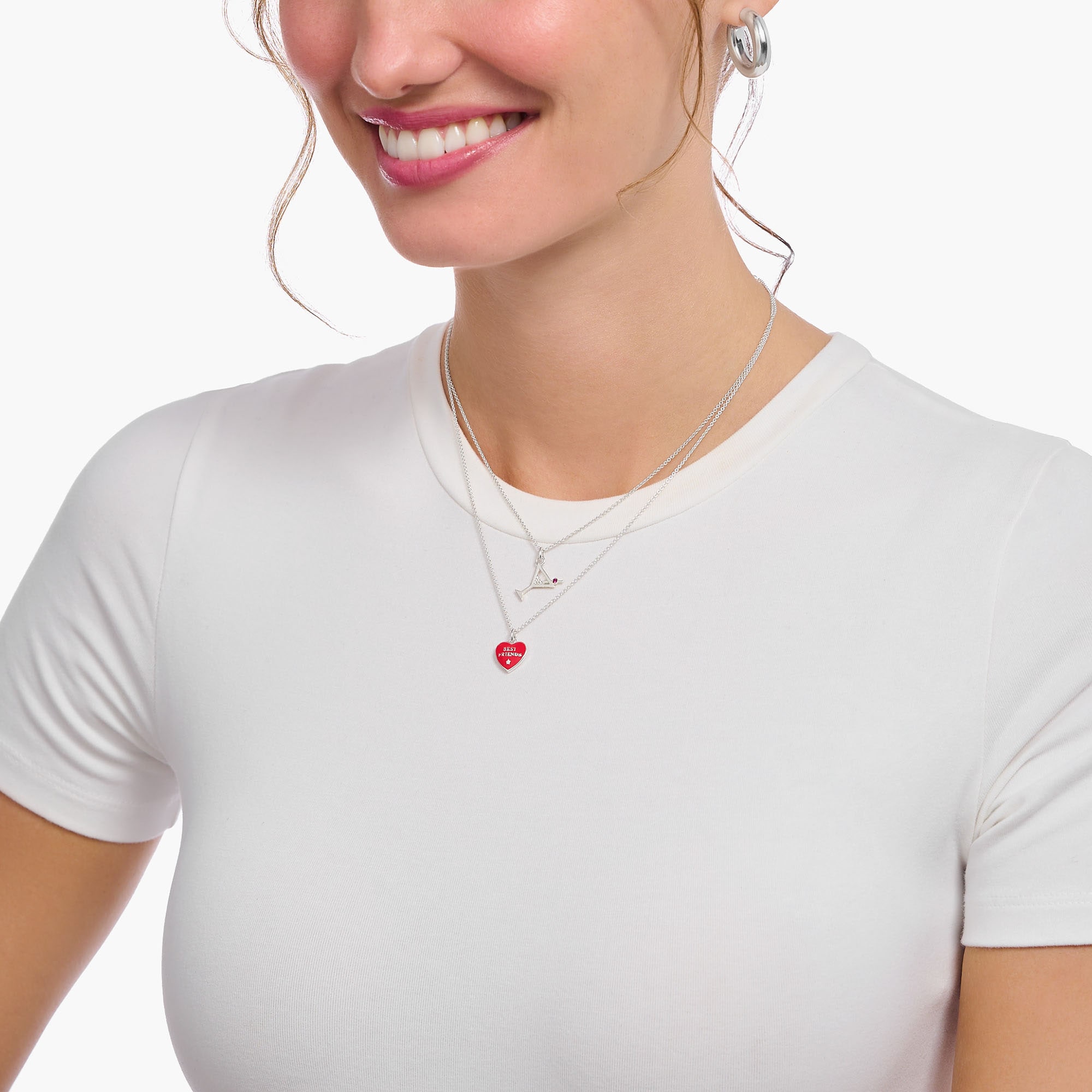 THOMAS SABO Kette mit Anhänger »Best-Friends-Anhänger, KE2237-007-10-L45V«