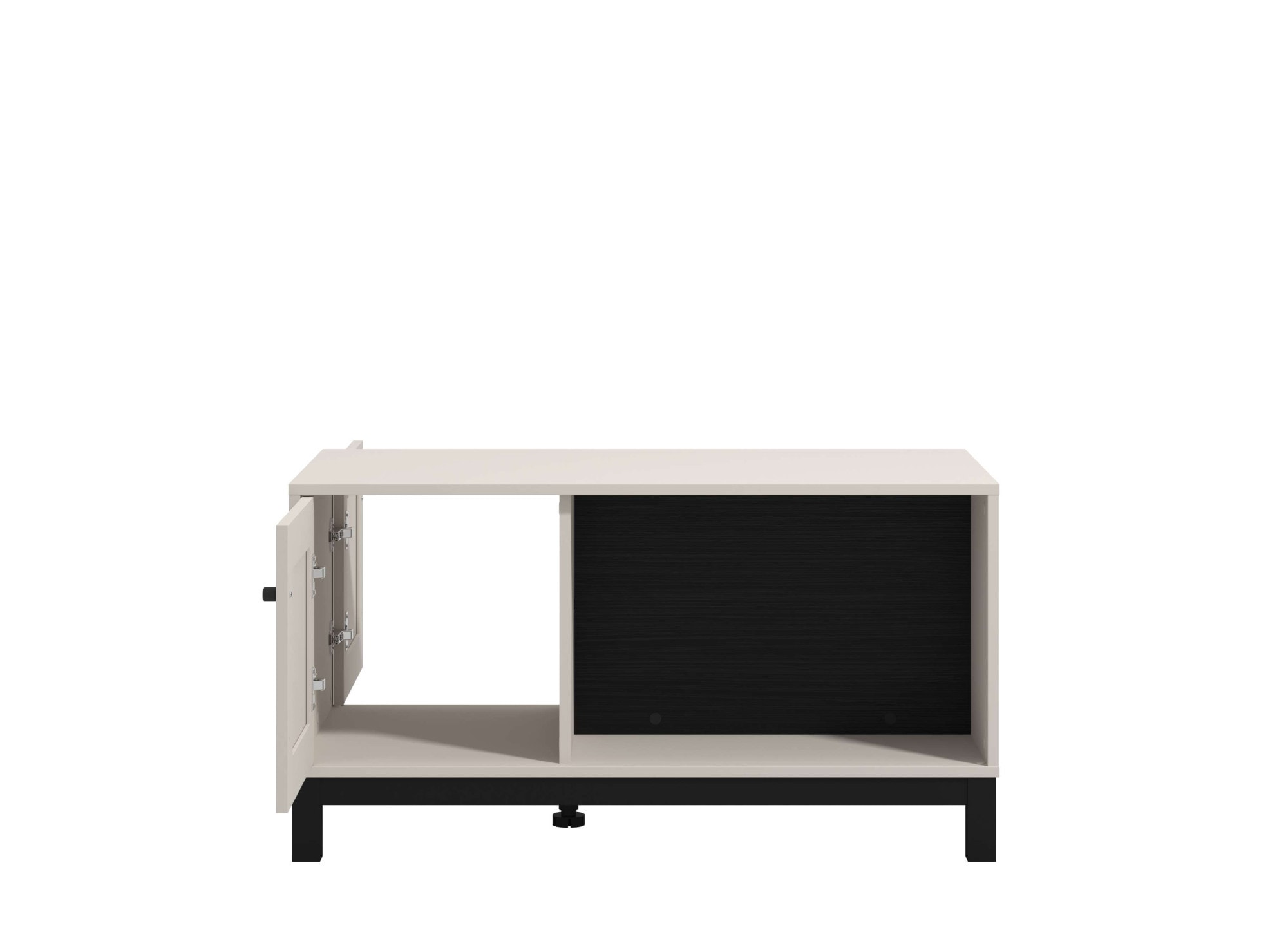 Home affaire Couchtisch »Savoia, 100 cm, modernes Design mit viel Stauraum, rechteckig« Zwei offene Fächer und ein geschlossenes, in eleganter Kaschmirfarbe