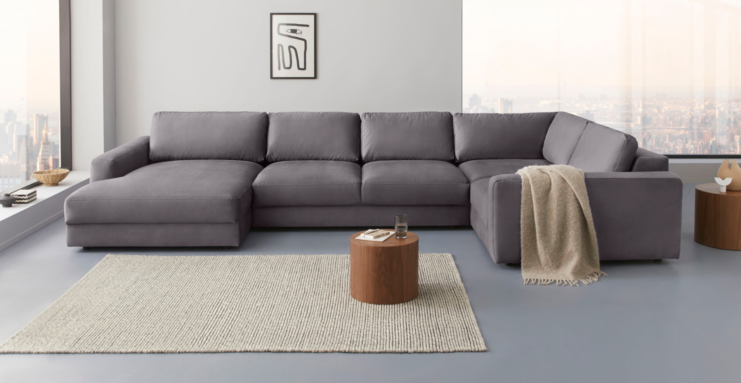 Places of Style Wohnlandschaft "Bloomfield, Mega Polsterprogramm, Breite 40 günstig online kaufen