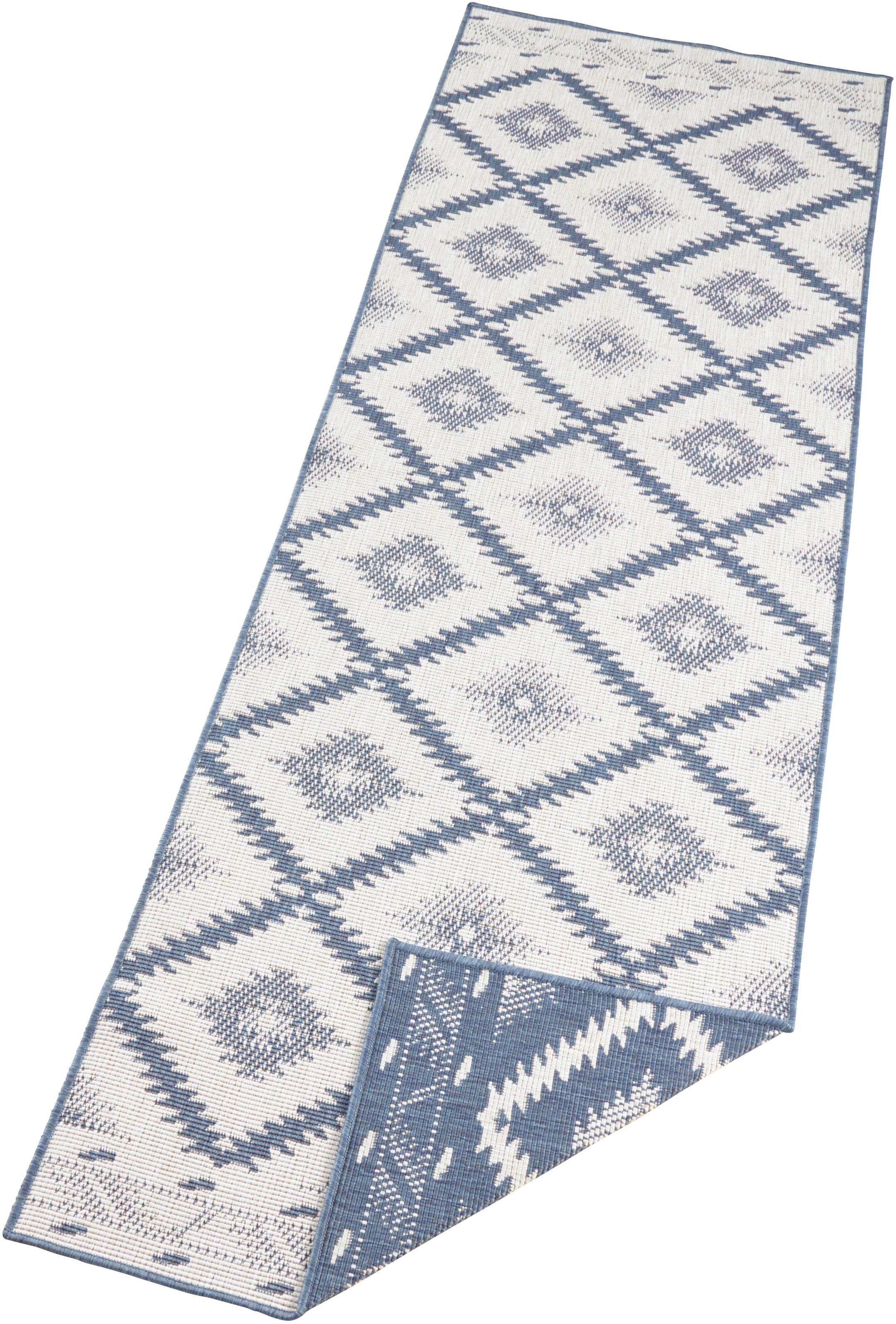 NORTHRUGS Teppich »Malibu Wendeteppich«, rechteckig, 5 mm Höhe, In-& Outdoor, Wetterfest, Balkon, Läufer, Wohnzimmer, Wasserfest