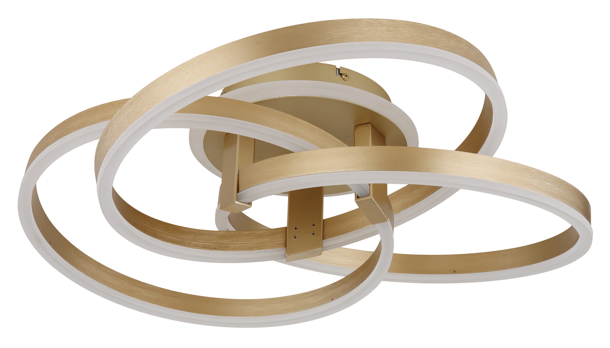 GLOBO LIGHTING Deckenleuchte »HERWIG« LED-Modul 1 Stk. Deckenleuchte Gold, Acryl opal, dimmbar, Fernbedienung, LED 56W