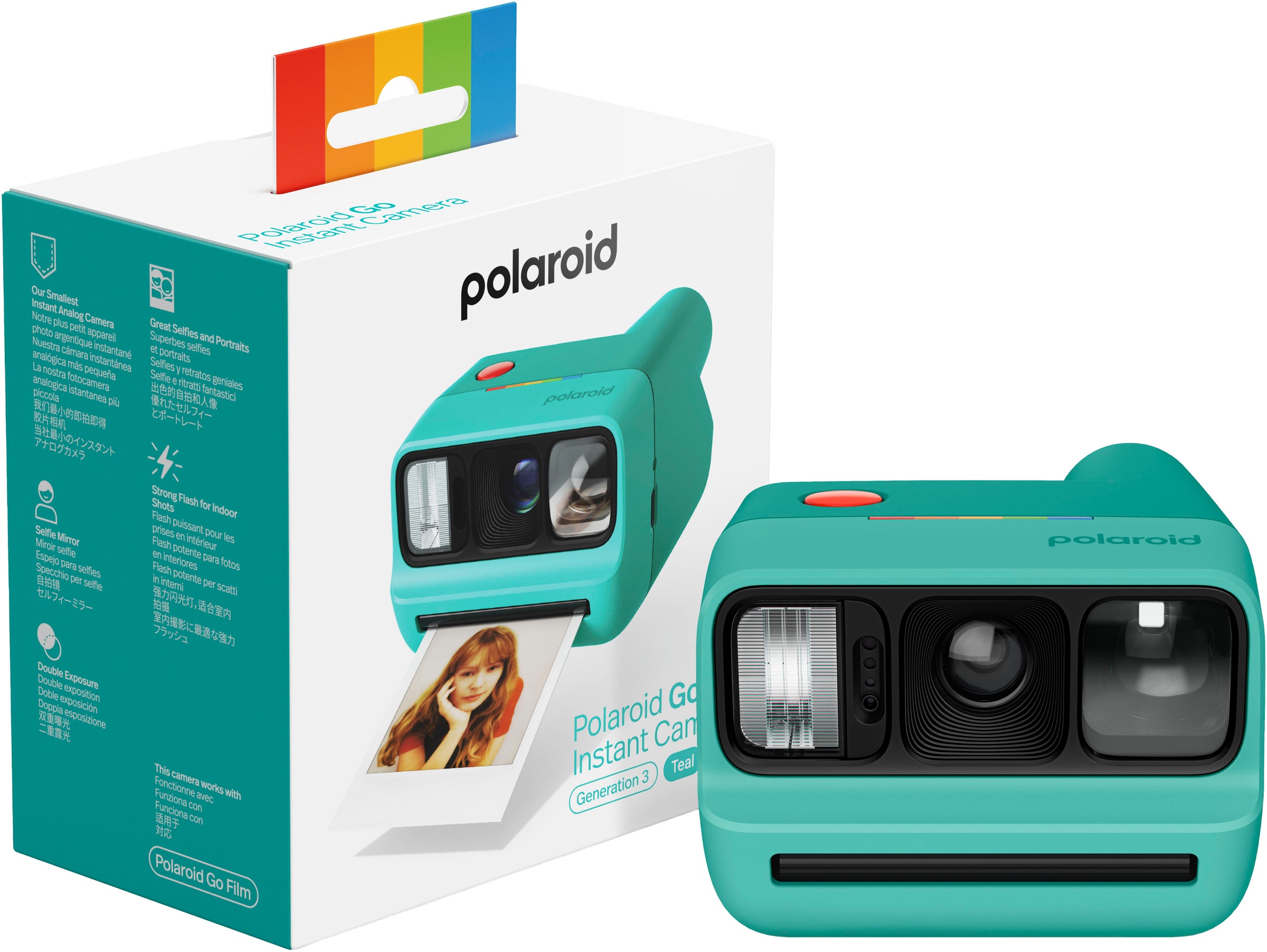 POLAROID Sofortbildkamera "Go Gen 3", teal, B:10,65cm H:8,38cm T:6,46cm, Fotokameras - Einheitsgröße
