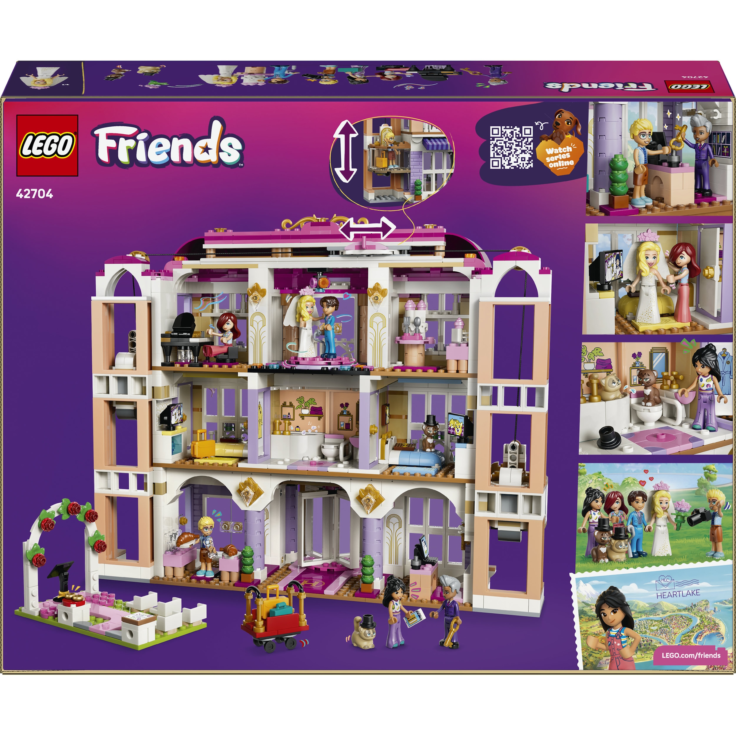 LEGO® Konstruktionsspielsteine »Das Grandhotel von Heartlake City (42704), LEGO Friends« Made in Europe